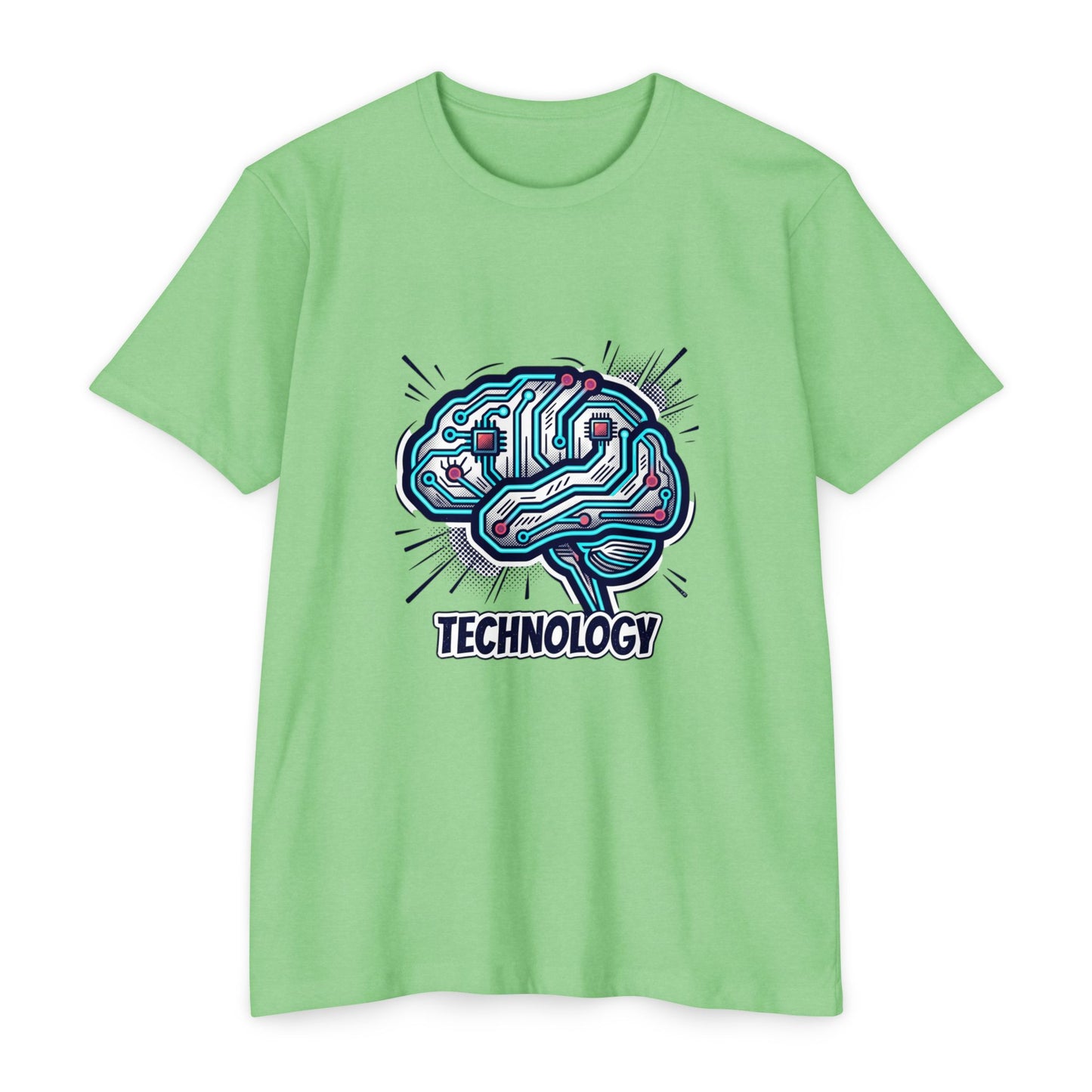 Tech Circuit Brain T-Shirt — Technology Graphic Tee