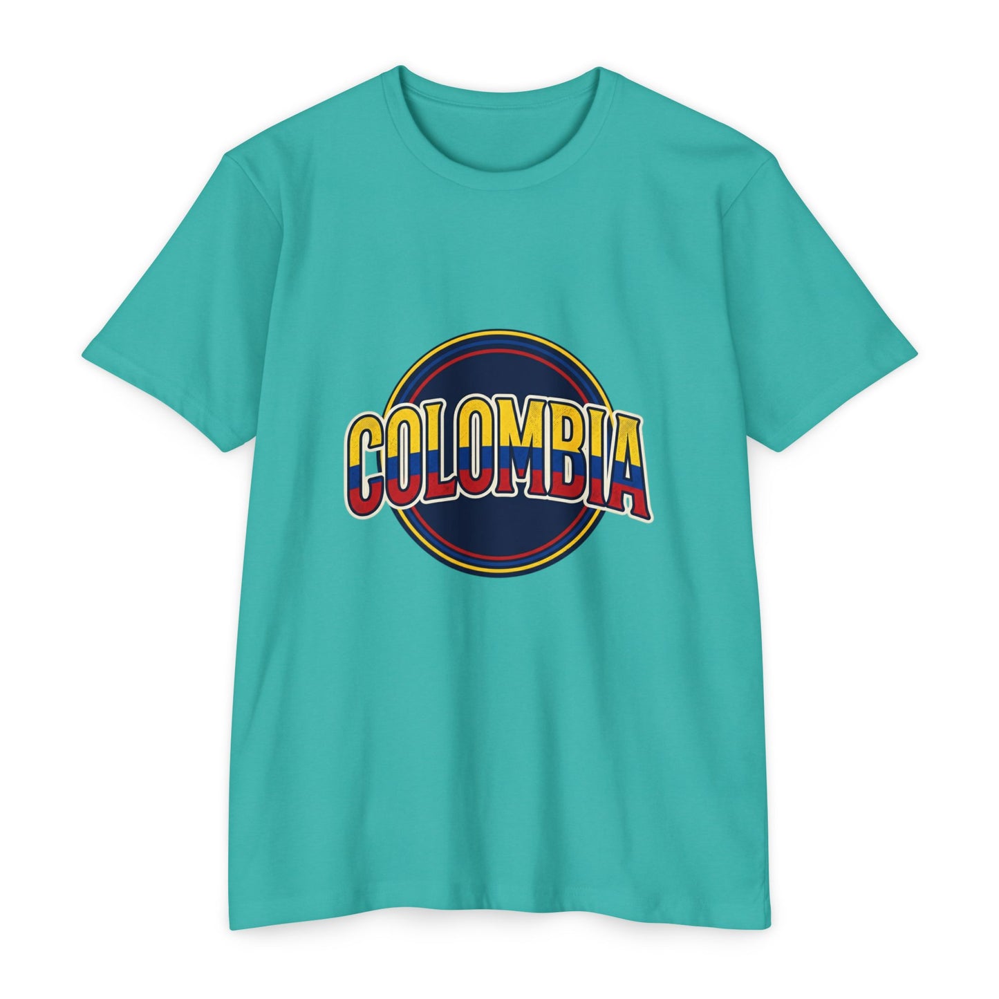 Colombia Retro Circle Vintage Flag Travel T-Shirt