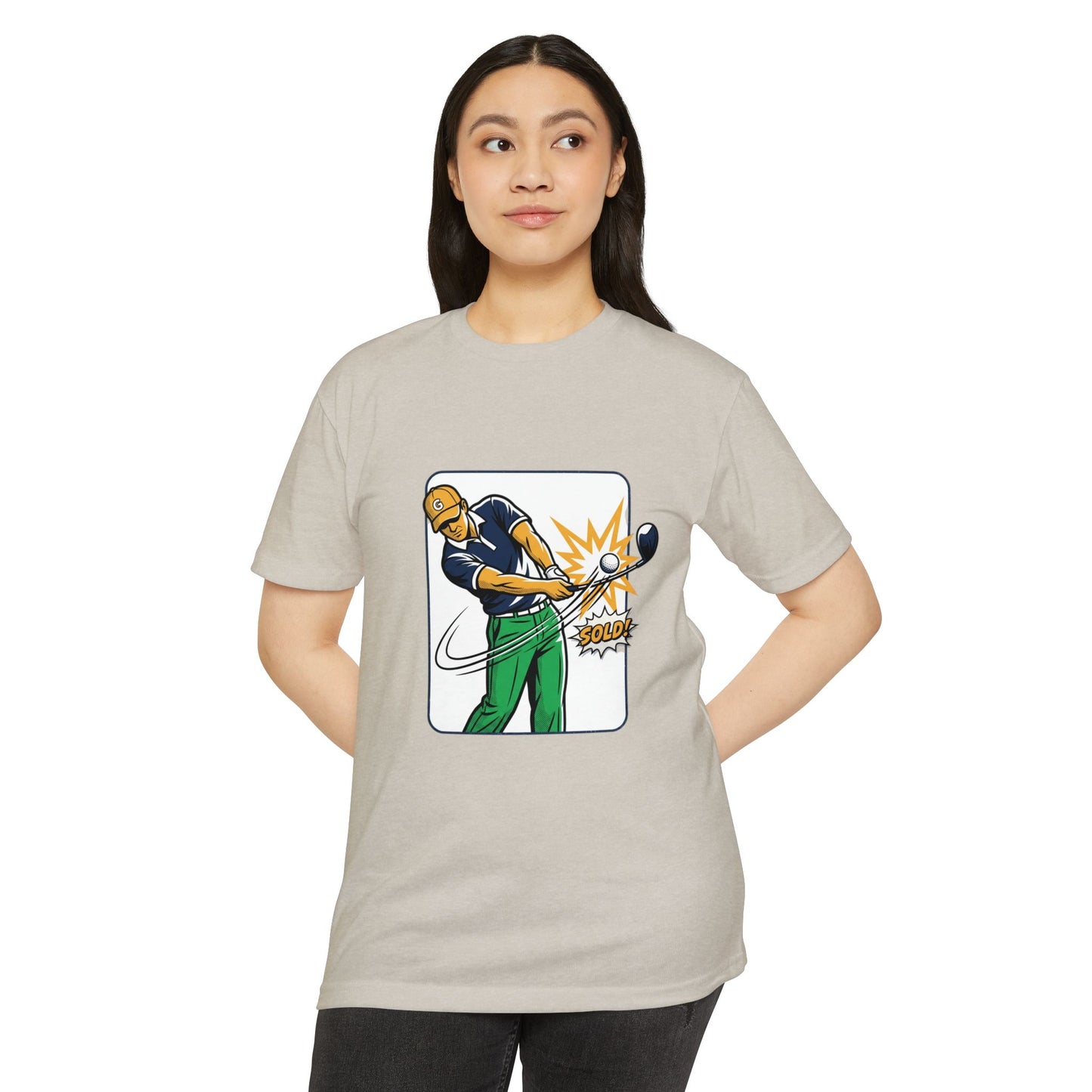 Solid Golfer Illustration Golf Swing T-Shirt
