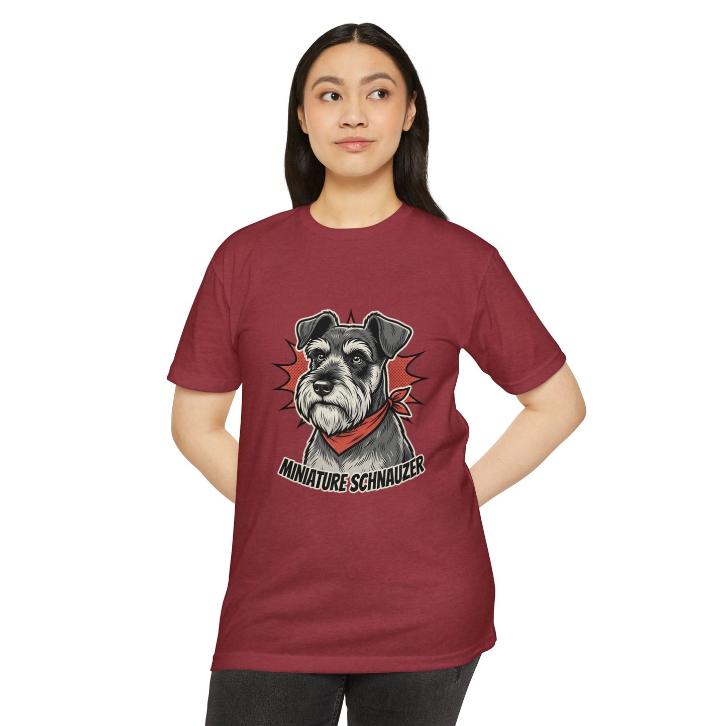 Miniature Schnauzer Portrait Retro Bandana T-Shirt