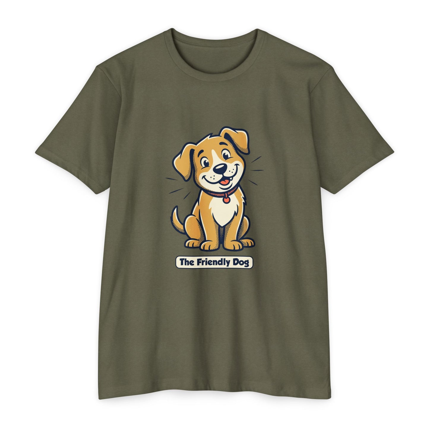 Friendly Dog T-Shirt – Cute Cartoon Puppy "The Friendly Dog" Tee