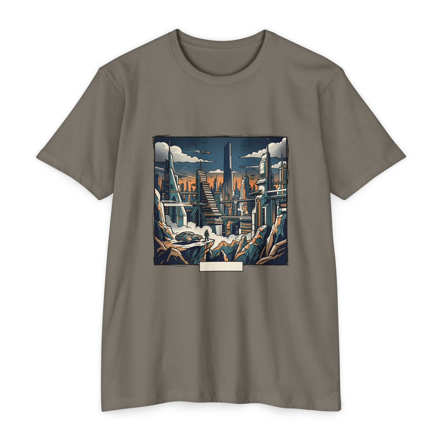 Futuristic Cityscape Retro Sci‑Fi T-Shirt — Retro Sci‑Fi Landscape Tee