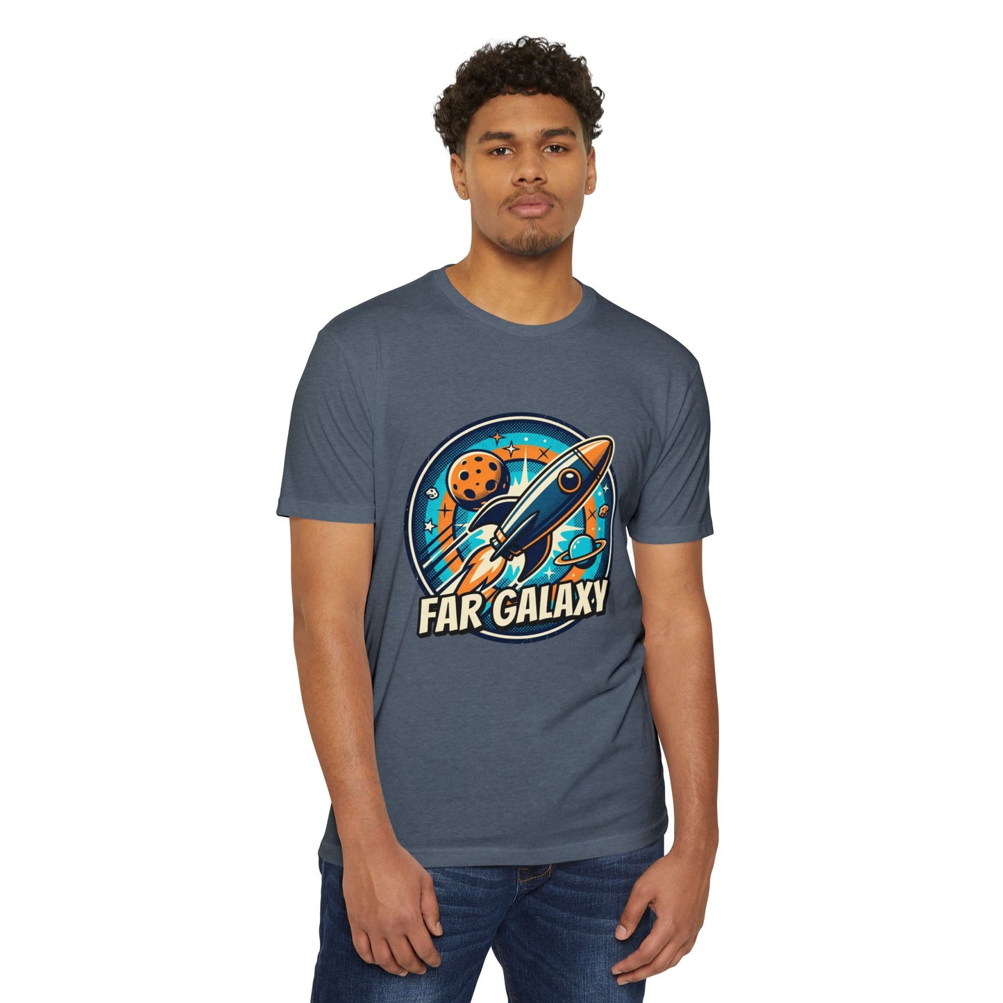 Retro Far Galaxy Rocket T-Shirt — Vintage Space Graphic Tee