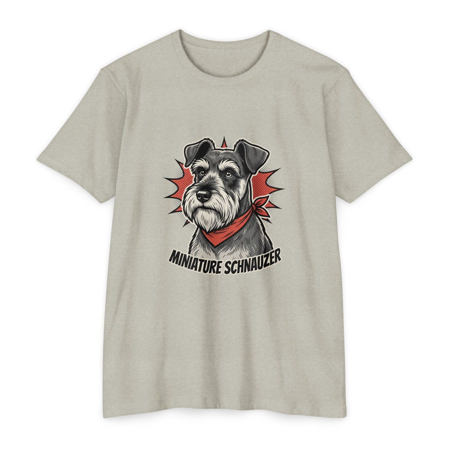 Miniature Schnauzer Portrait Retro Bandana T-Shirt