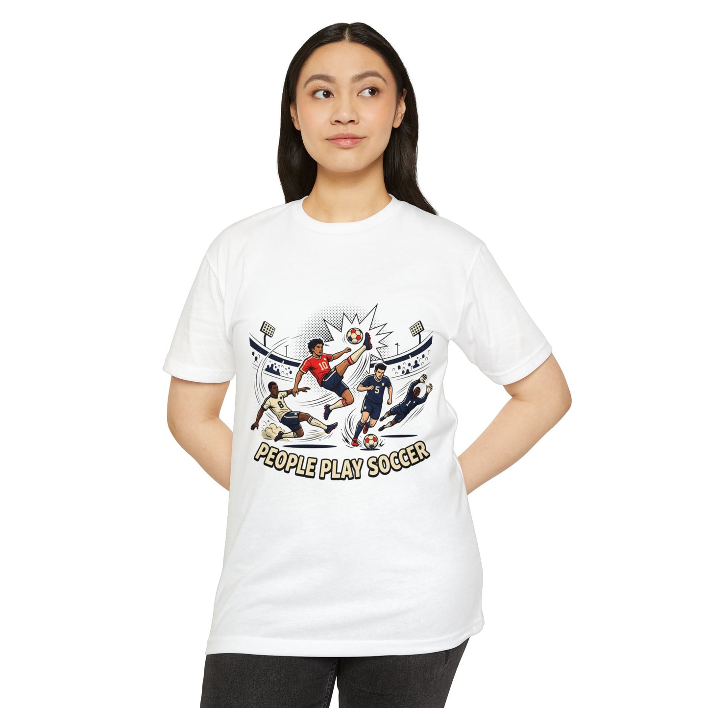 People Play Soccer T-Shirt – Vintage Soccer Players Graphic Tee