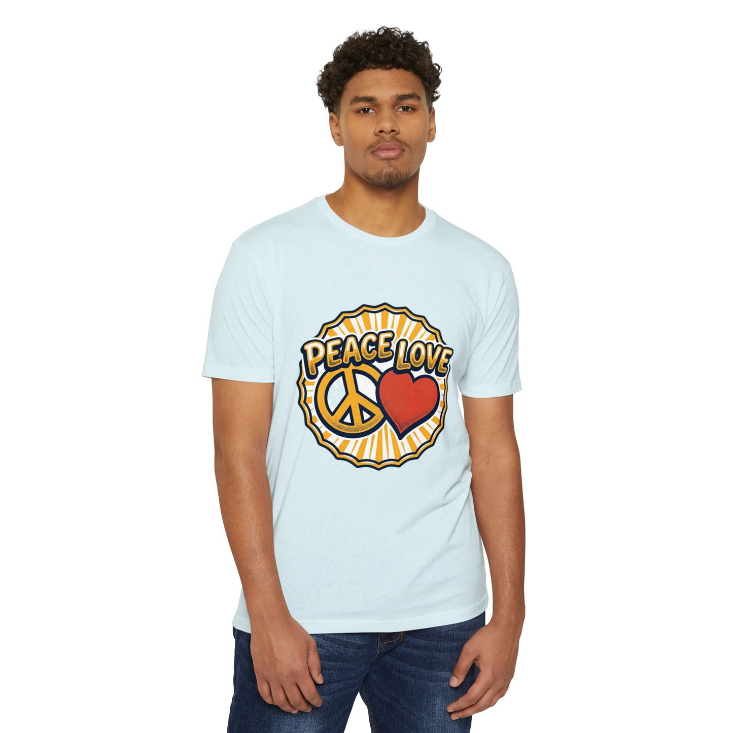 Peace Love Heart T-Shirt – Retro 70s Peace Sign Tee