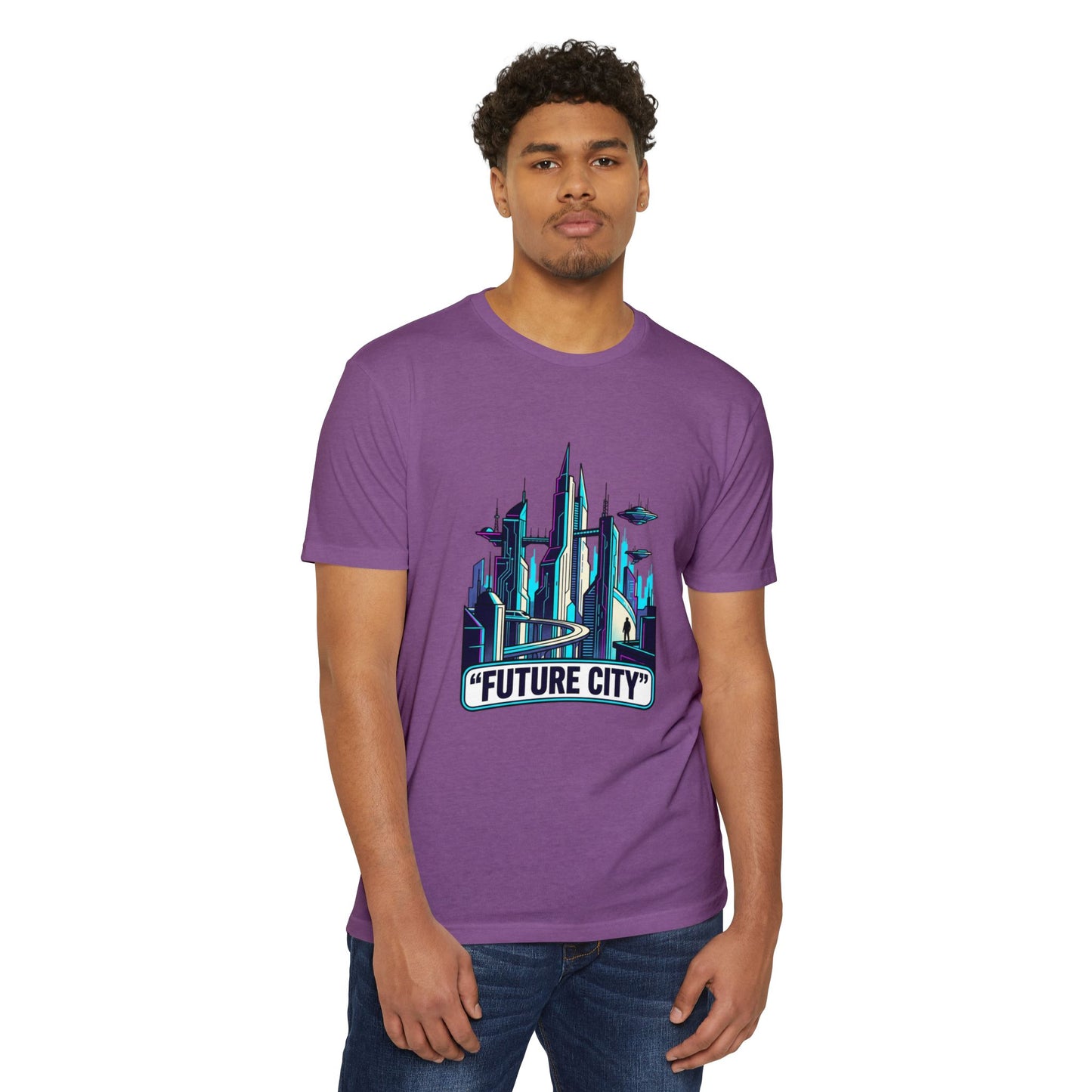 Future City Retro Futuristic Skyline T-Shirt