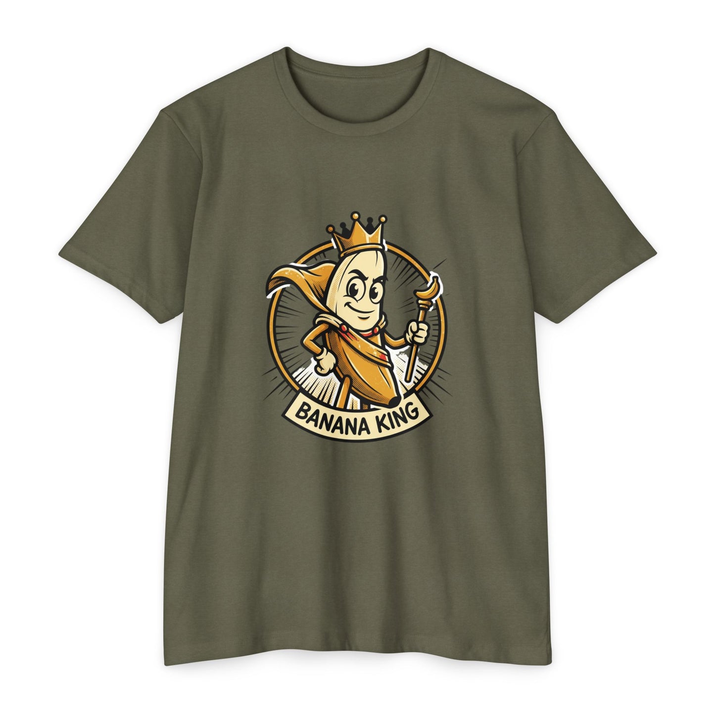 Banana King Retro Graphic T-Shirt — Vintage Fruit Mascot Tee