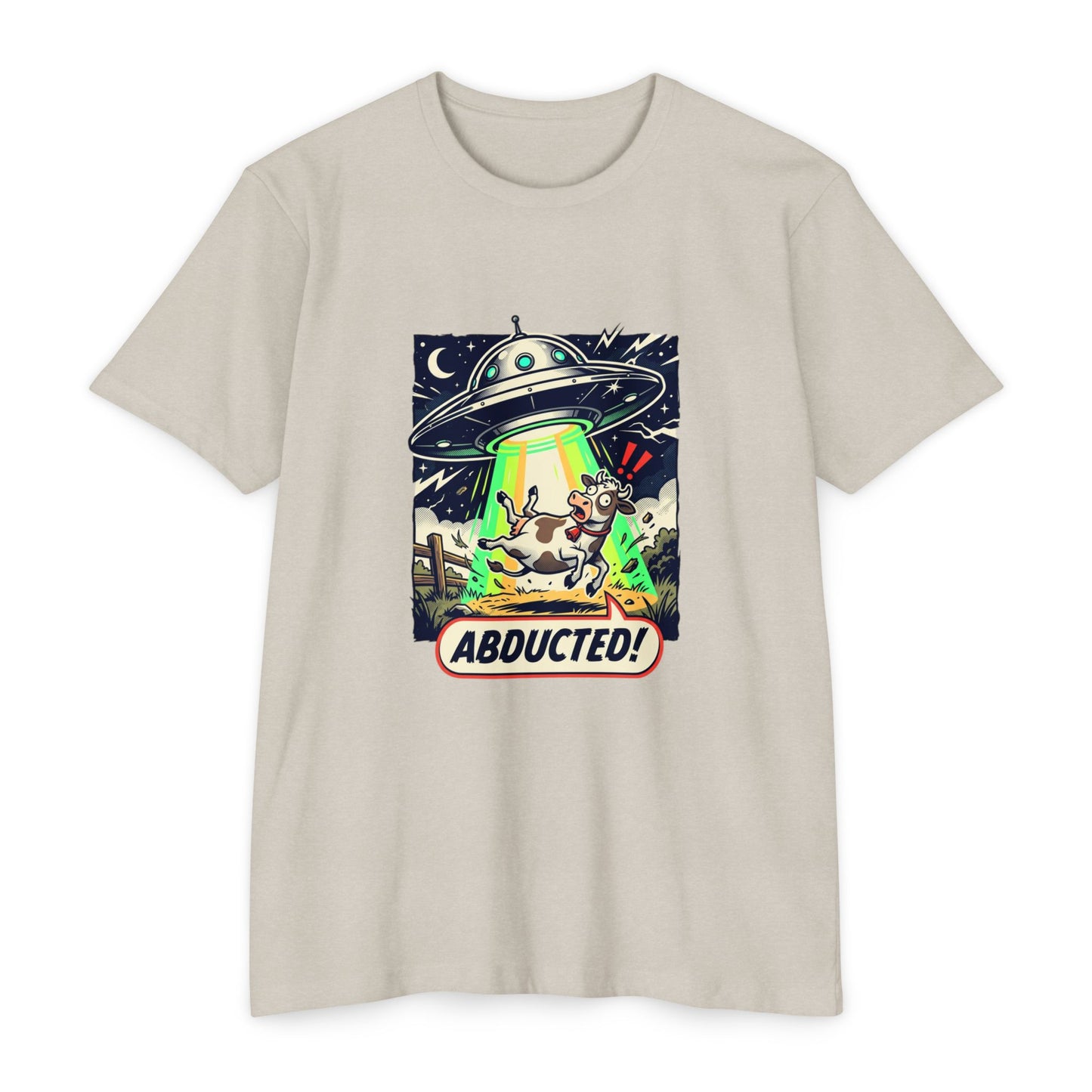 Abducted! Alien UFO Retro Sci‑Fi Graphic T-Shirt