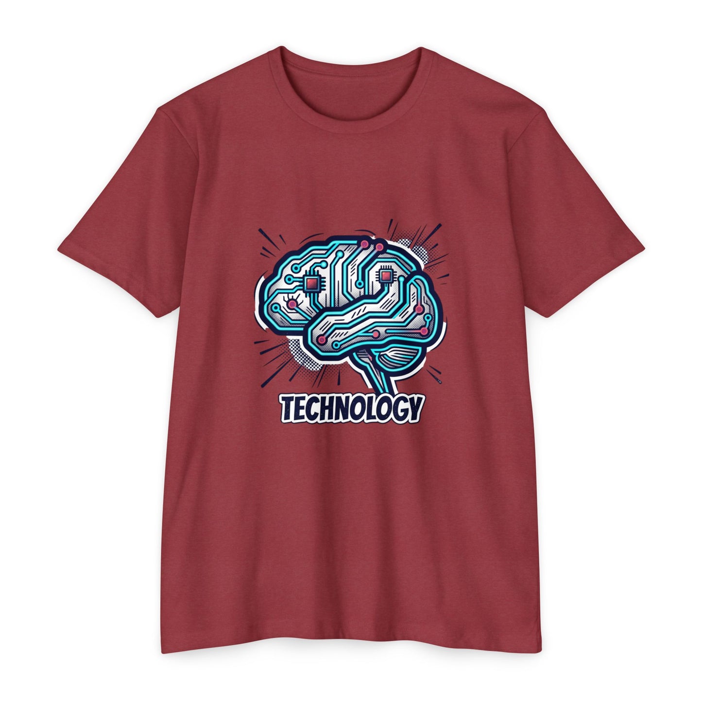 Tech Circuit Brain T-Shirt — Technology Graphic Tee