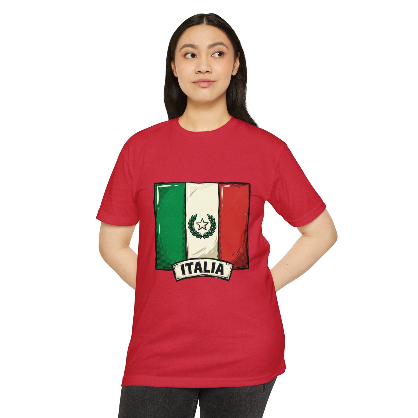 Italian Flag Vintage Crest T-Shirt — Italia Graphic Tee