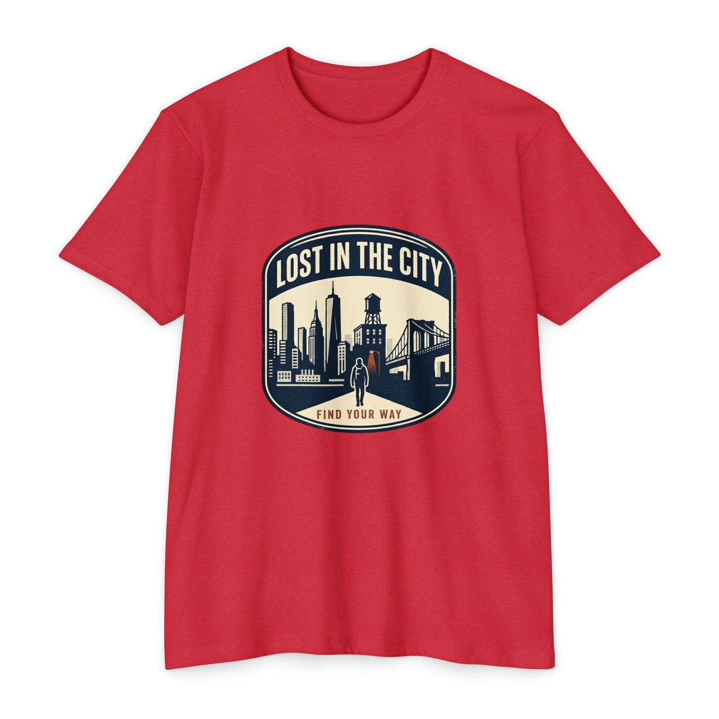 Find Your Way Vintage Urban Skyline T-Shirt