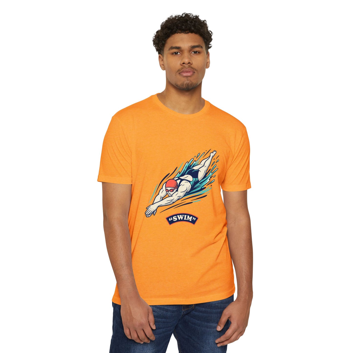 Swimmer Dive T-Shirt — "Swim" Graphic Athletic Tee