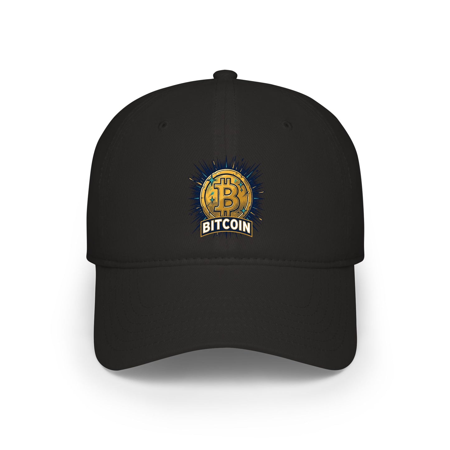 Bitcoin Sunburst Low Profile Baseball Cap — Crypto Logo Hat