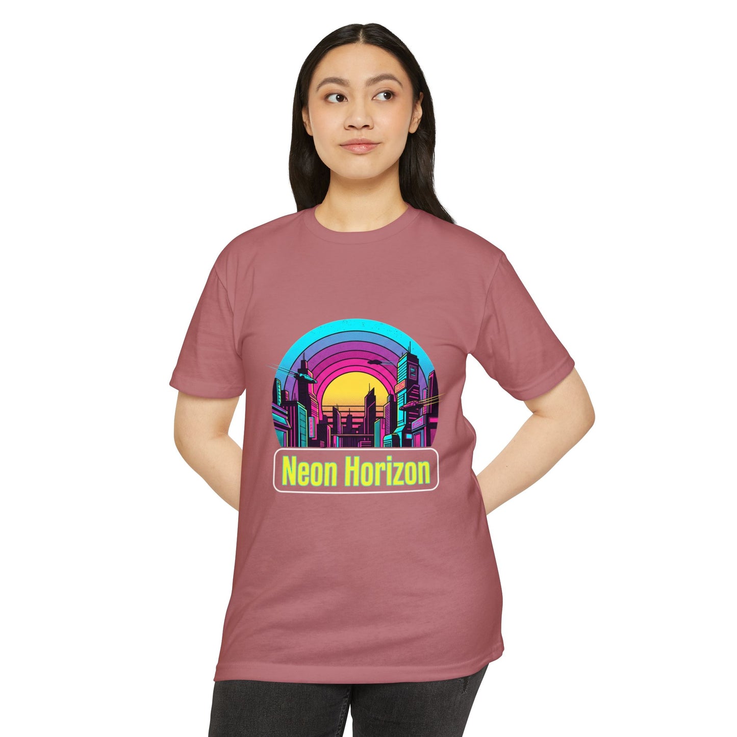 Neon Horizon Retro City T-Shirt