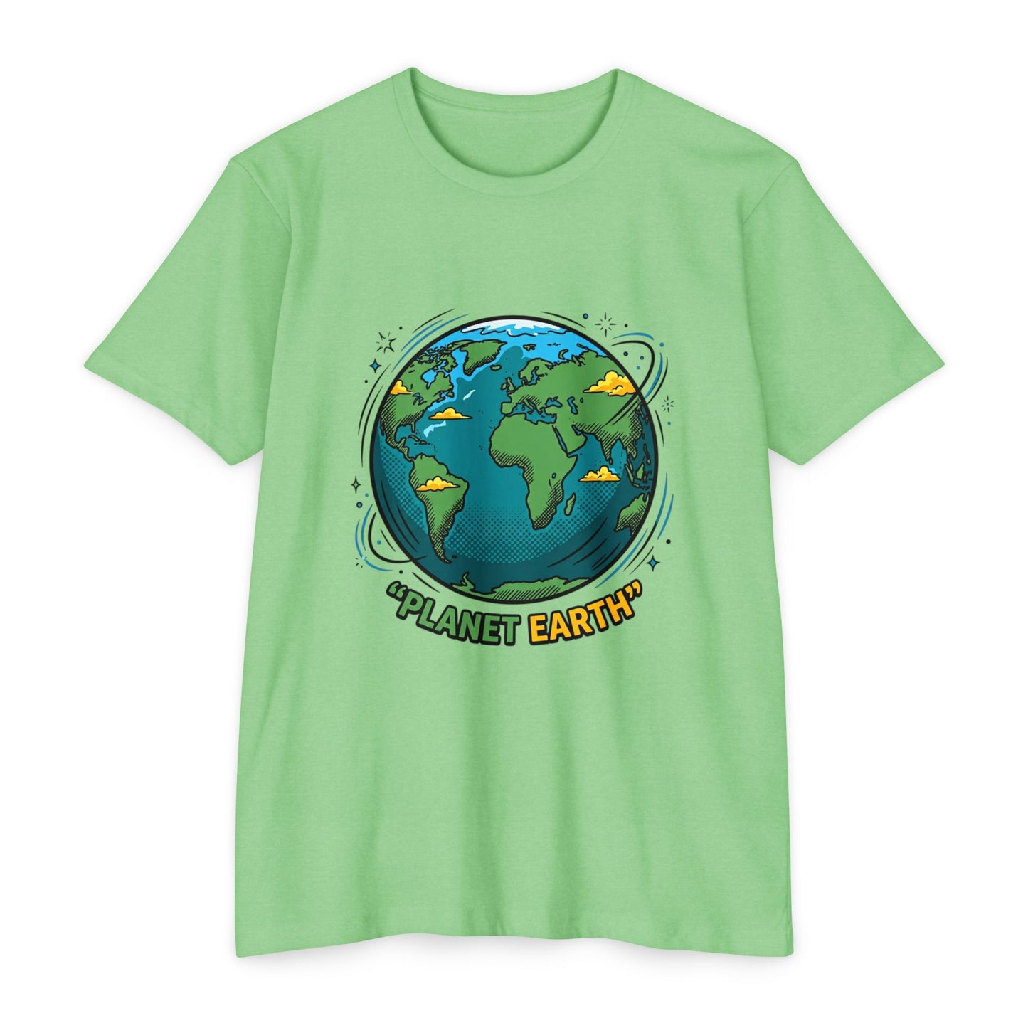 Retro Planet Earth Graphic T-Shirt — Vintage Earth Illustration Tee