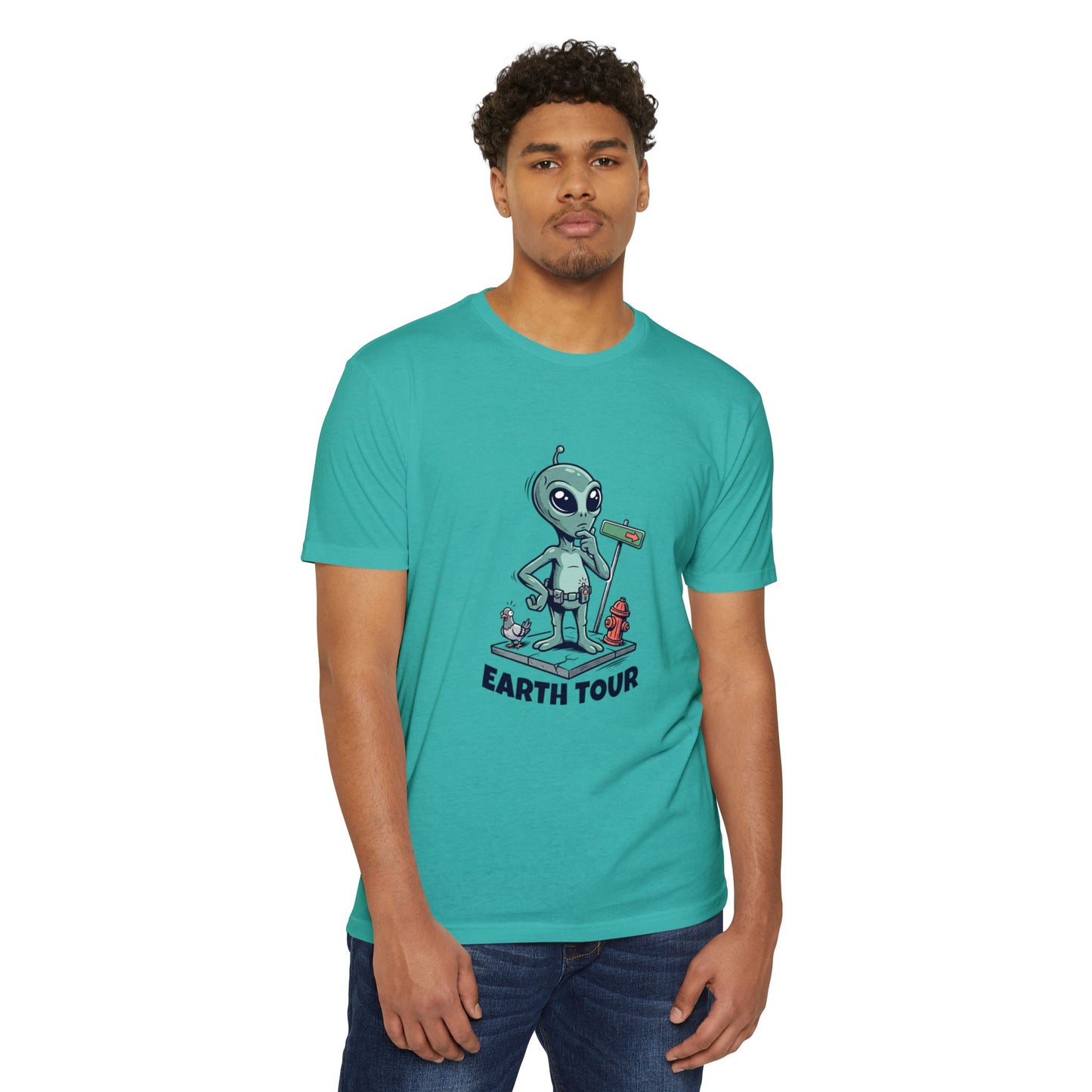 Alien 'Earth Tour' T-Shirt — Cute Space Visitor Graphic Tee