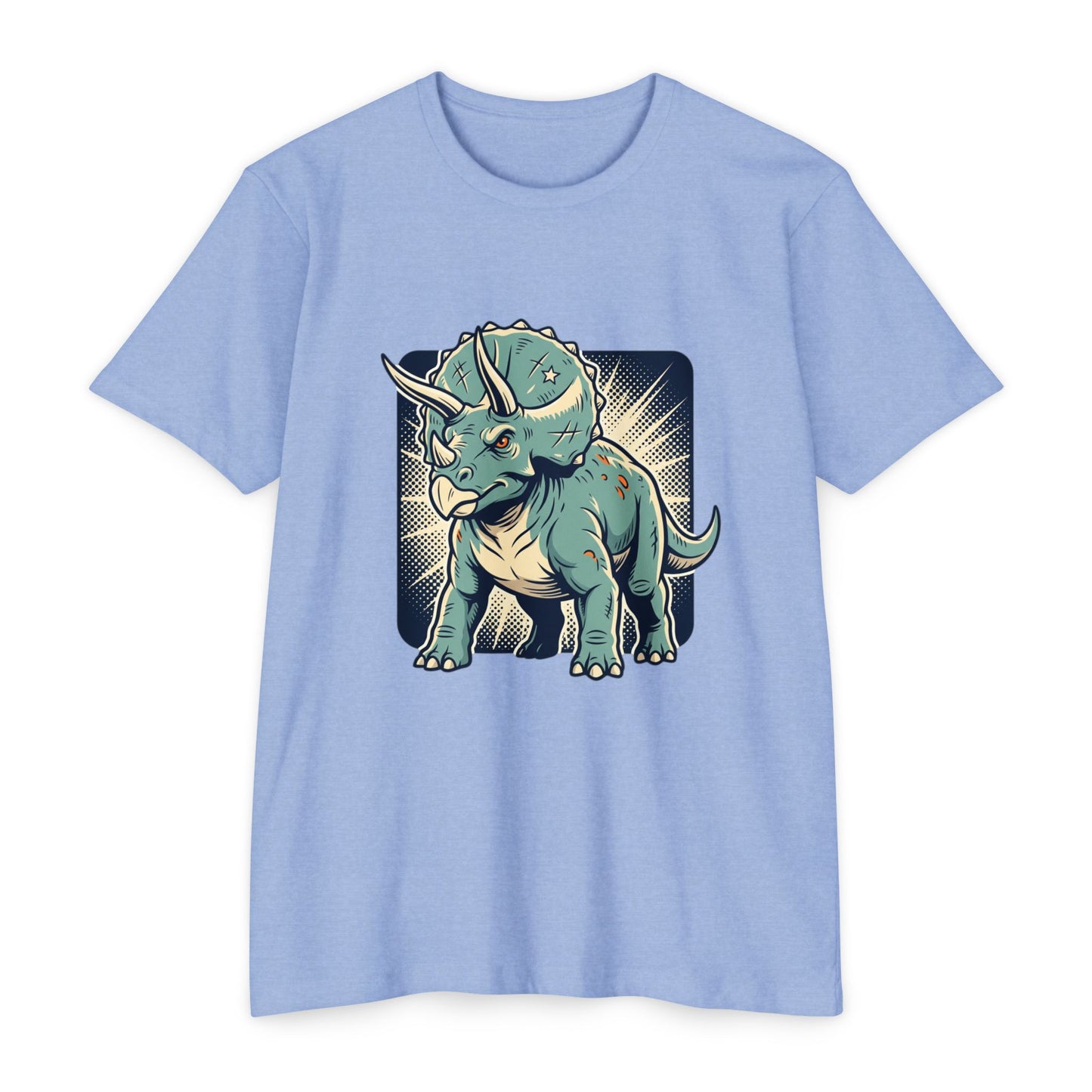 Retro Triceratops Graphic T-Shirt — Vintage Dino Illustration Tee