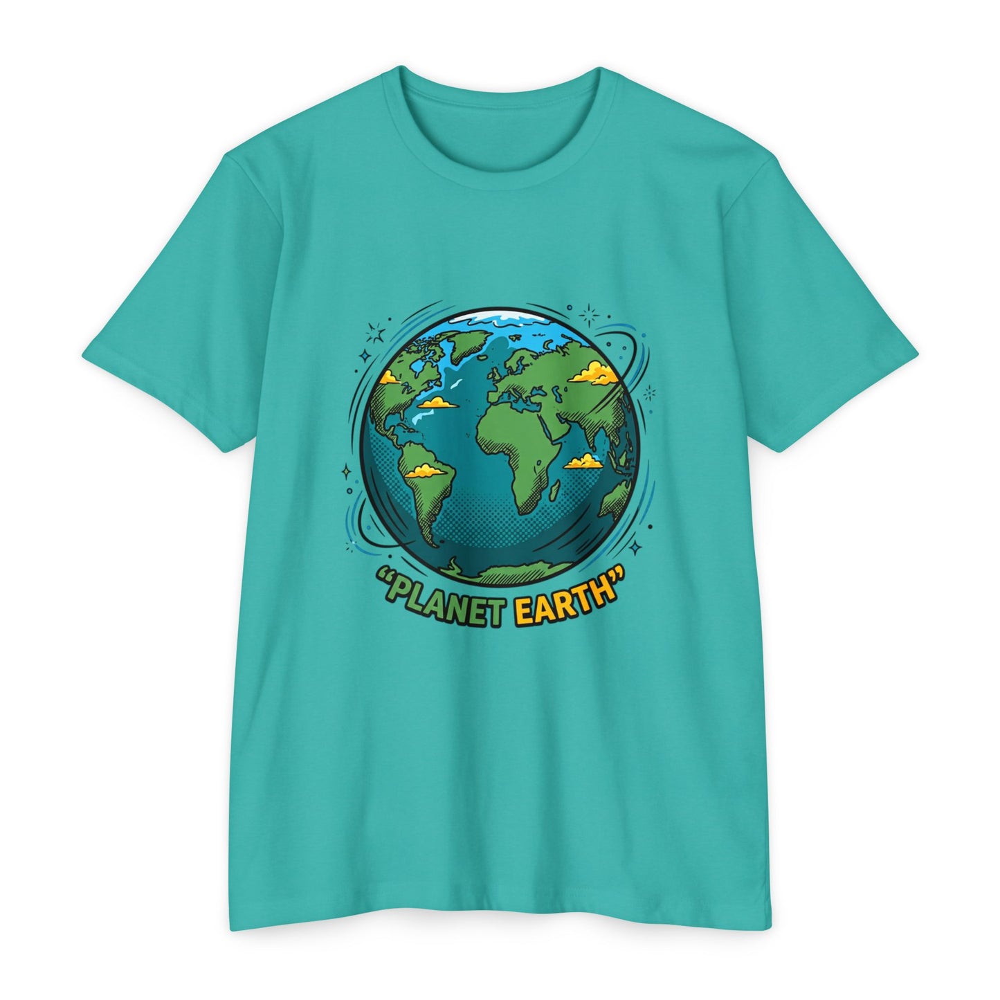 Retro Planet Earth Graphic T-Shirt — Vintage Earth Illustration Tee