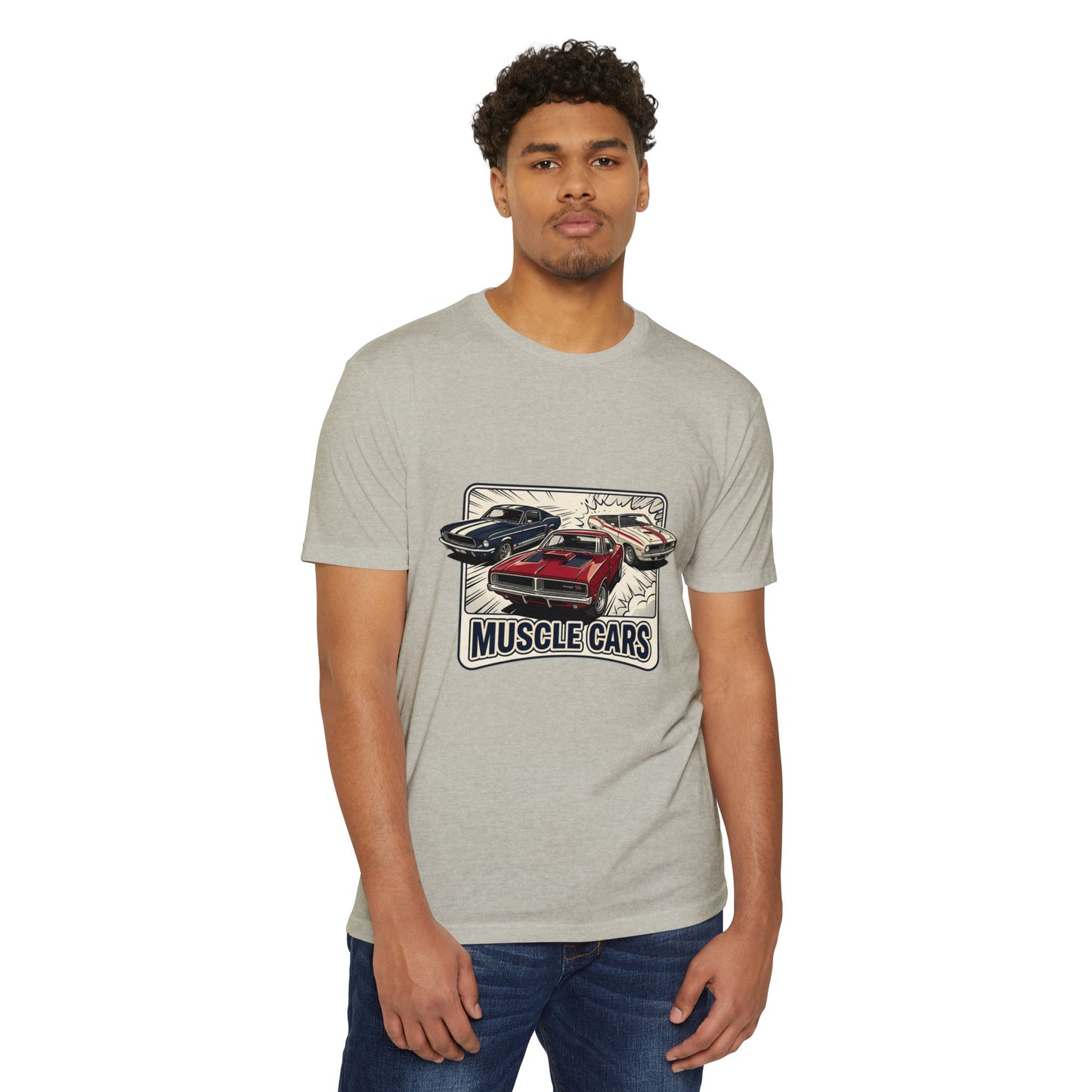 Retro Muscle Cars Graphic T-Shirt — Vintage Hot Rod Design