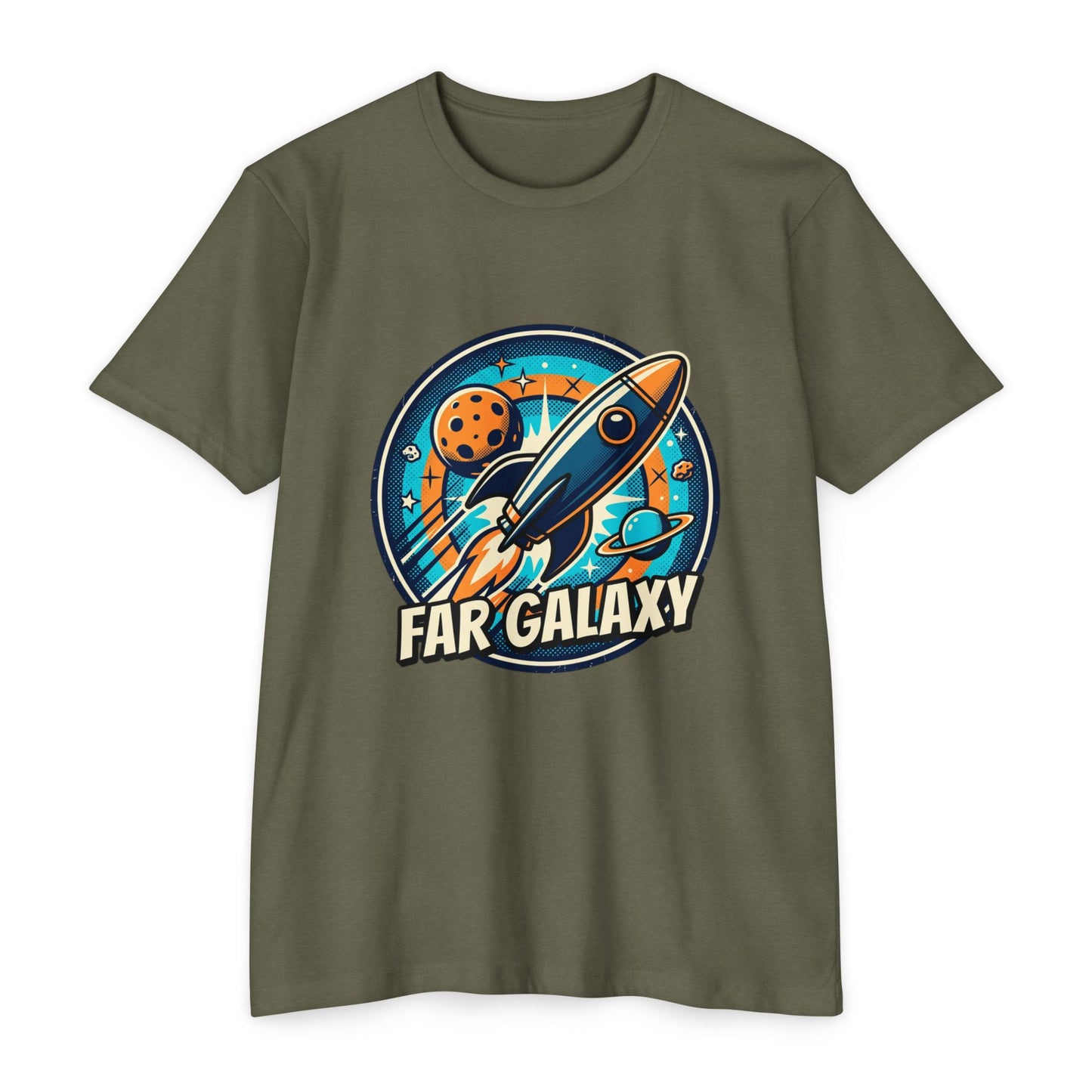 Retro Far Galaxy Rocket T-Shirt — Vintage Space Graphic Tee