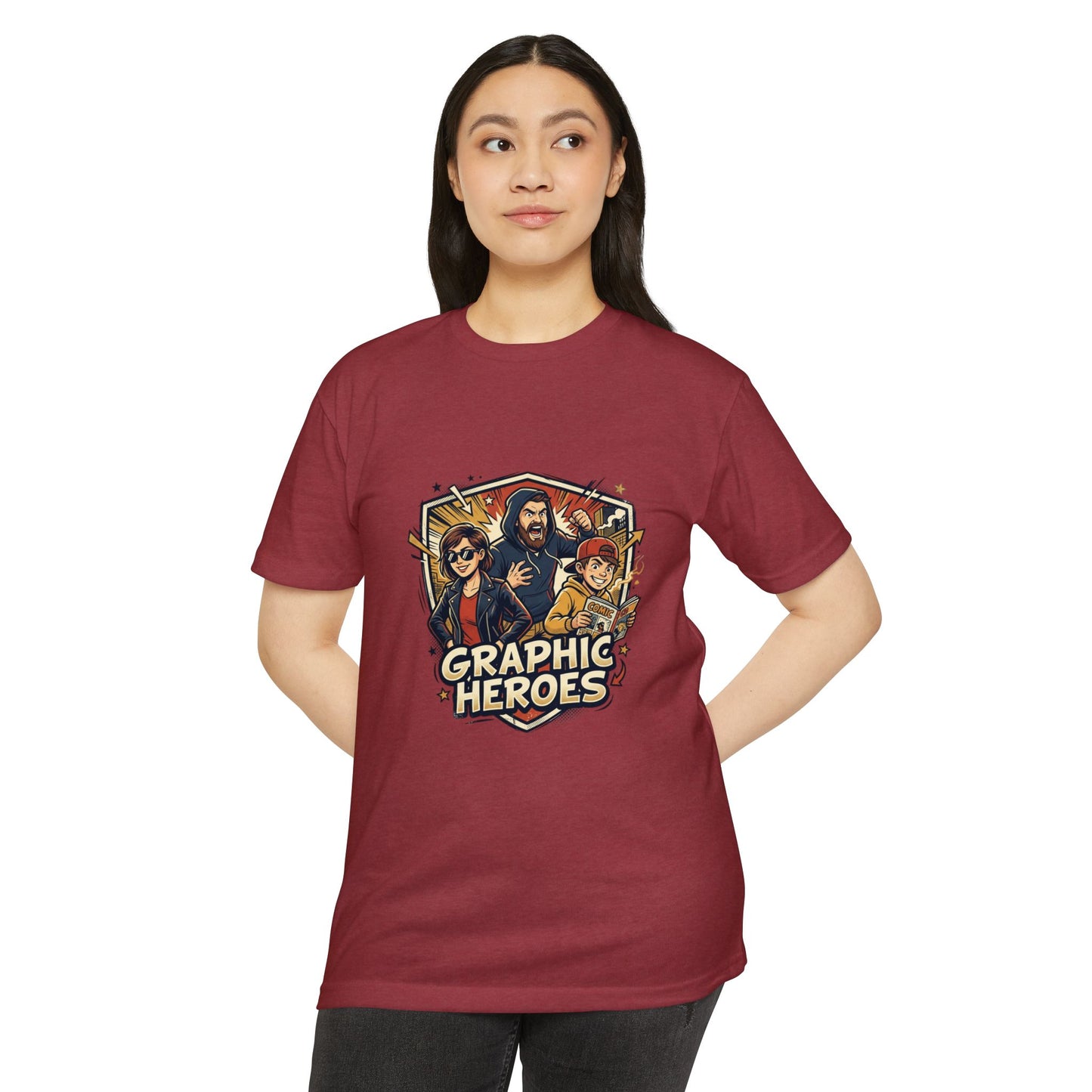 Retro Comic Heroes T-Shirt — Graphic Crew Tee