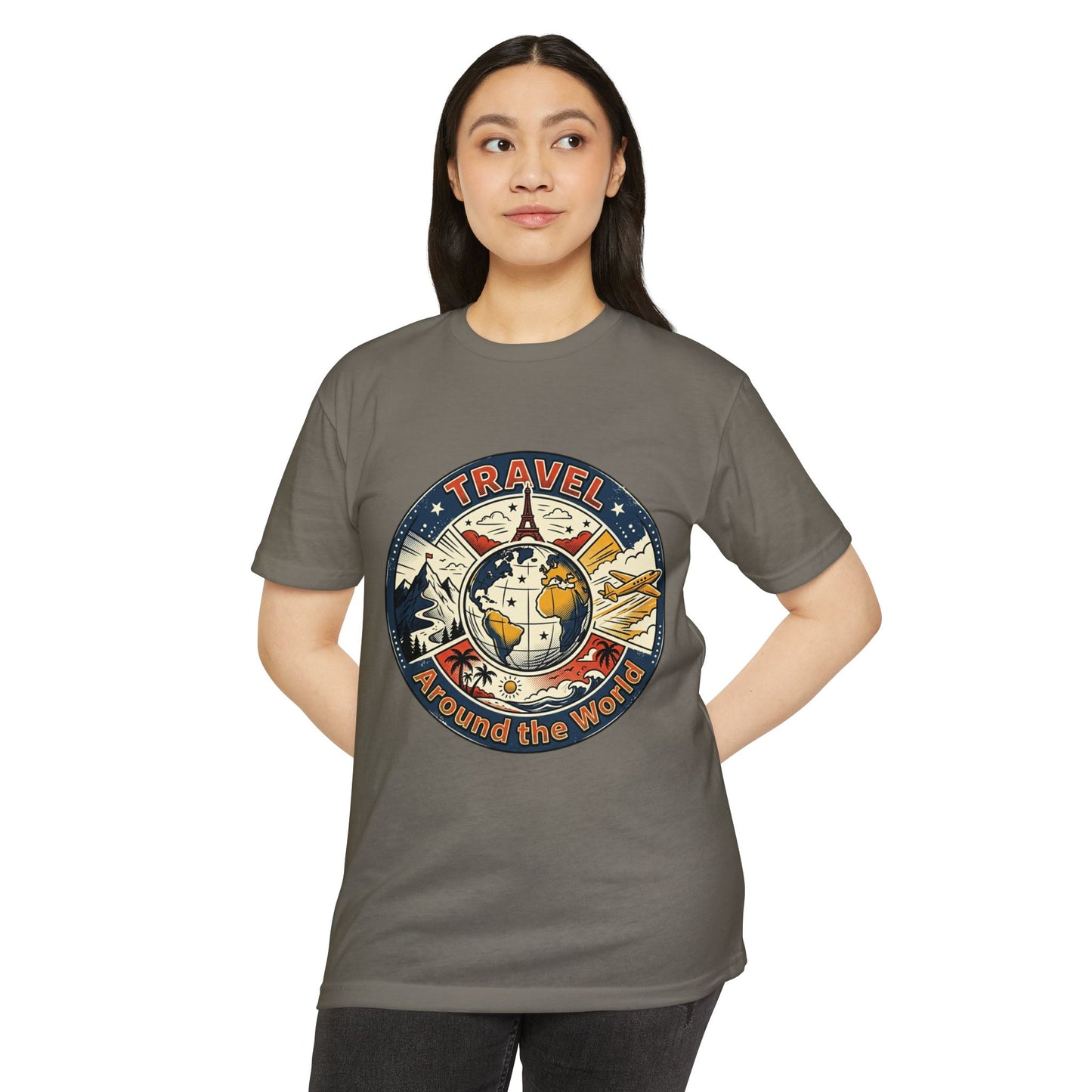 Vintage Globe Adventure T-Shirt — Travel Around the World Tee
