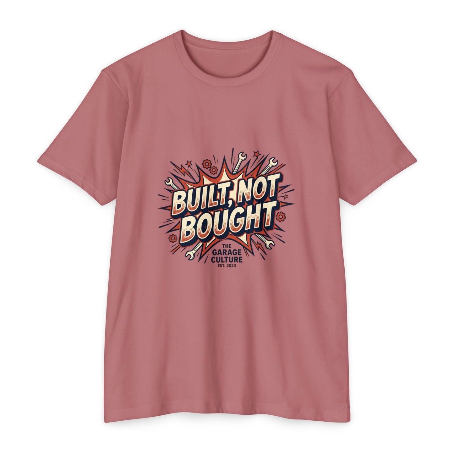 Built Not Bought Retro Garage Culture T-Shirt