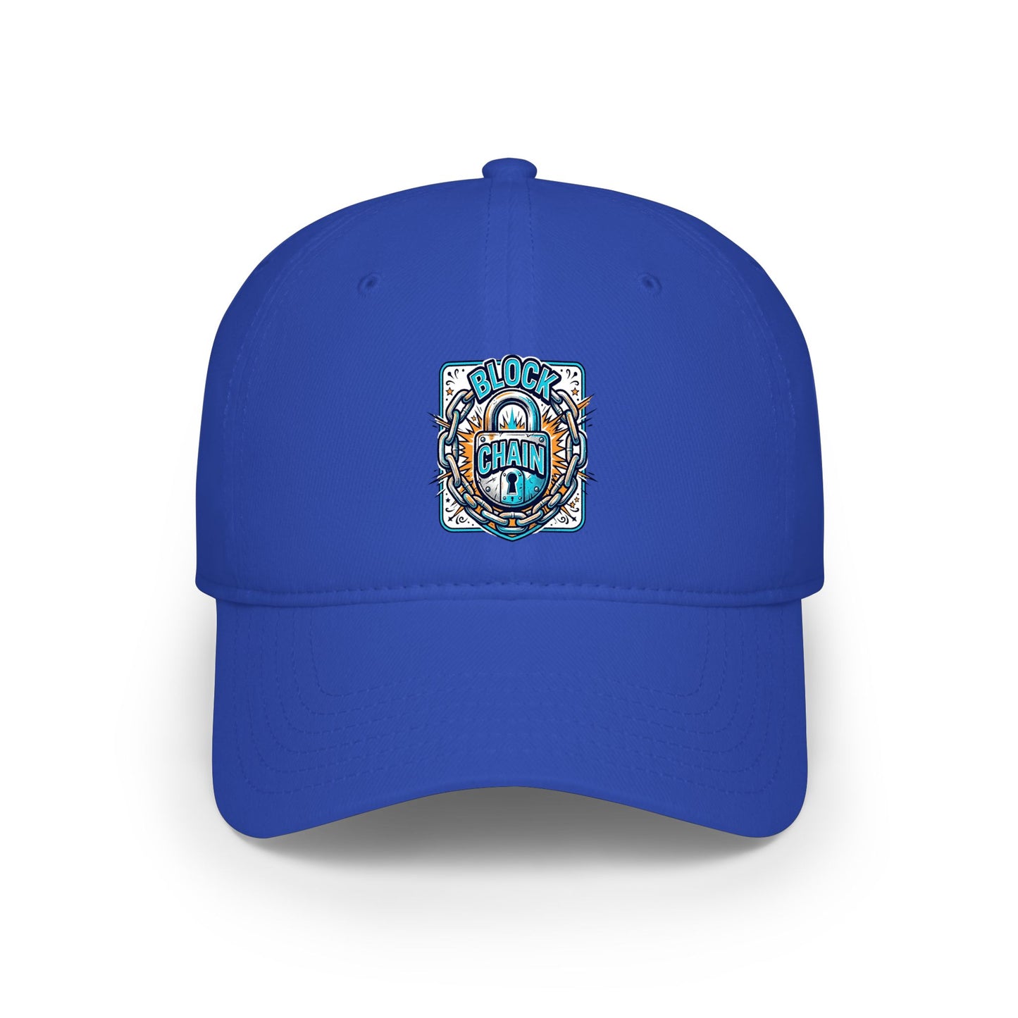 Retro "Block Chain" Low Profile Baseball Cap — Vintage Dad Hat