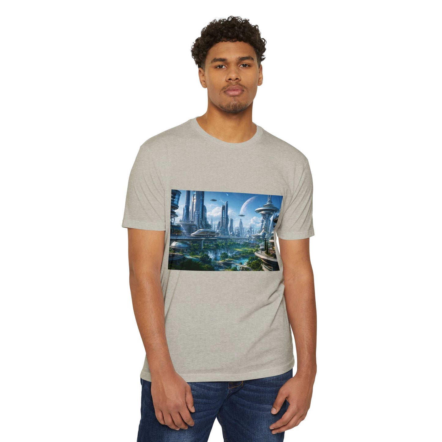 Futuristic Cityscape Sci‑Fi Skyline T-Shirt