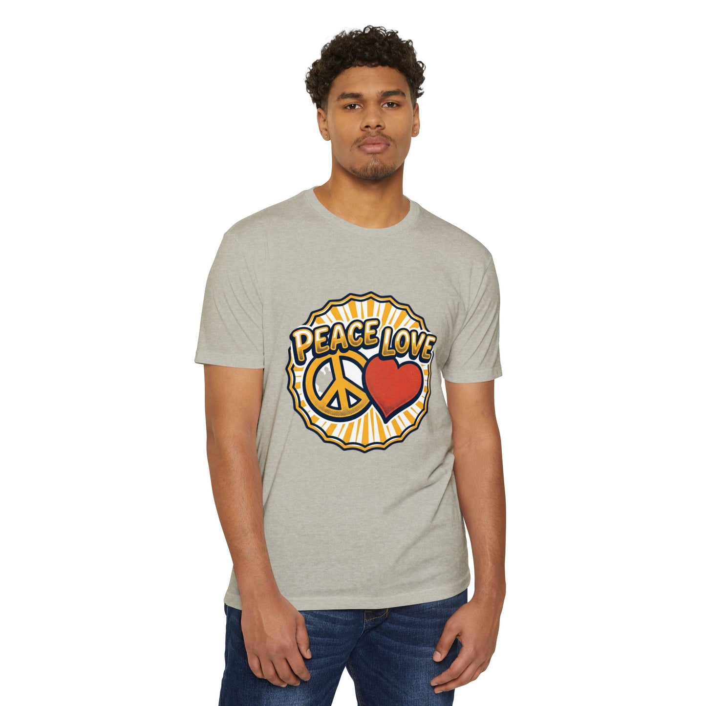 Peace Love Heart T-Shirt – Retro 70s Peace Sign Tee