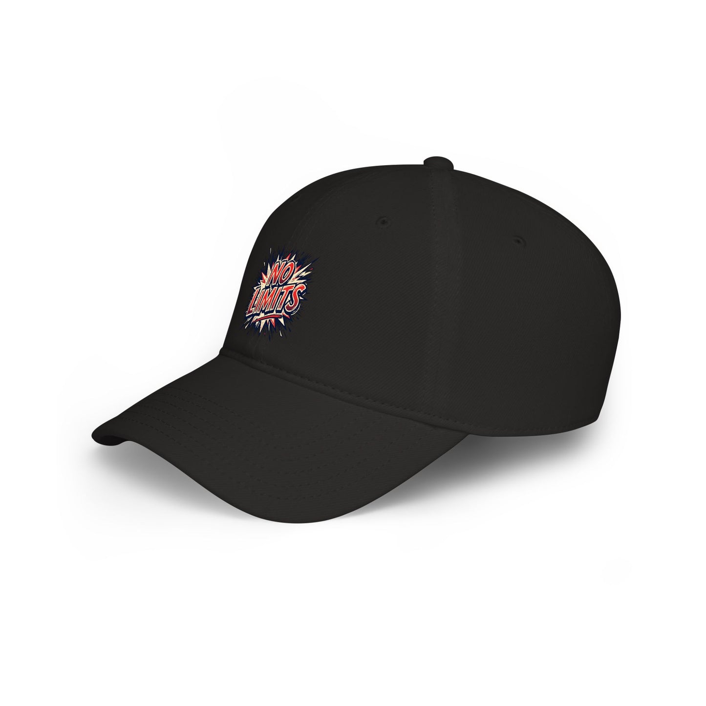 No Limits Retro Comic Baseball Cap — Motivational Low Profile Hat