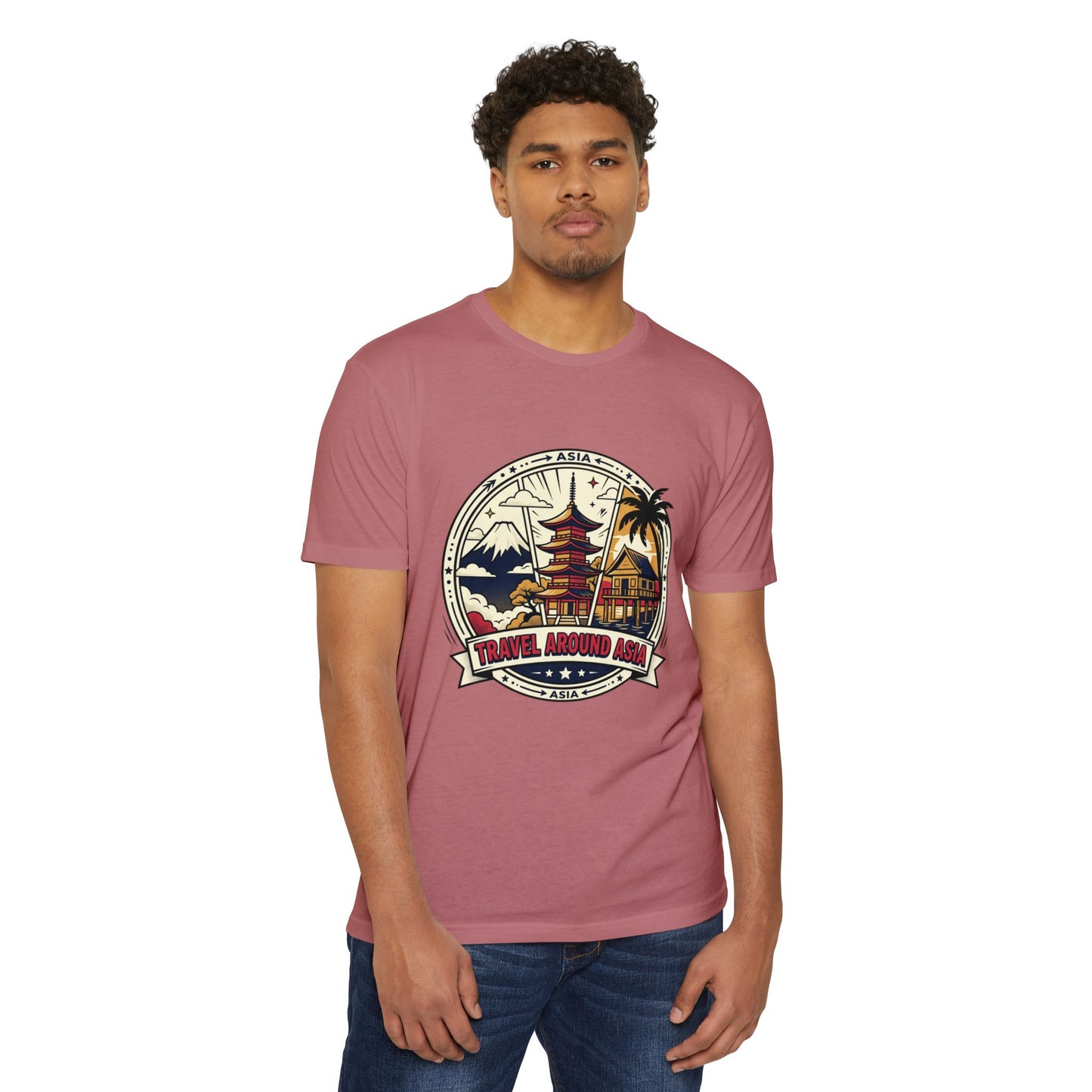 Travel Around Asia Vintage Globe Adventure T-Shirt