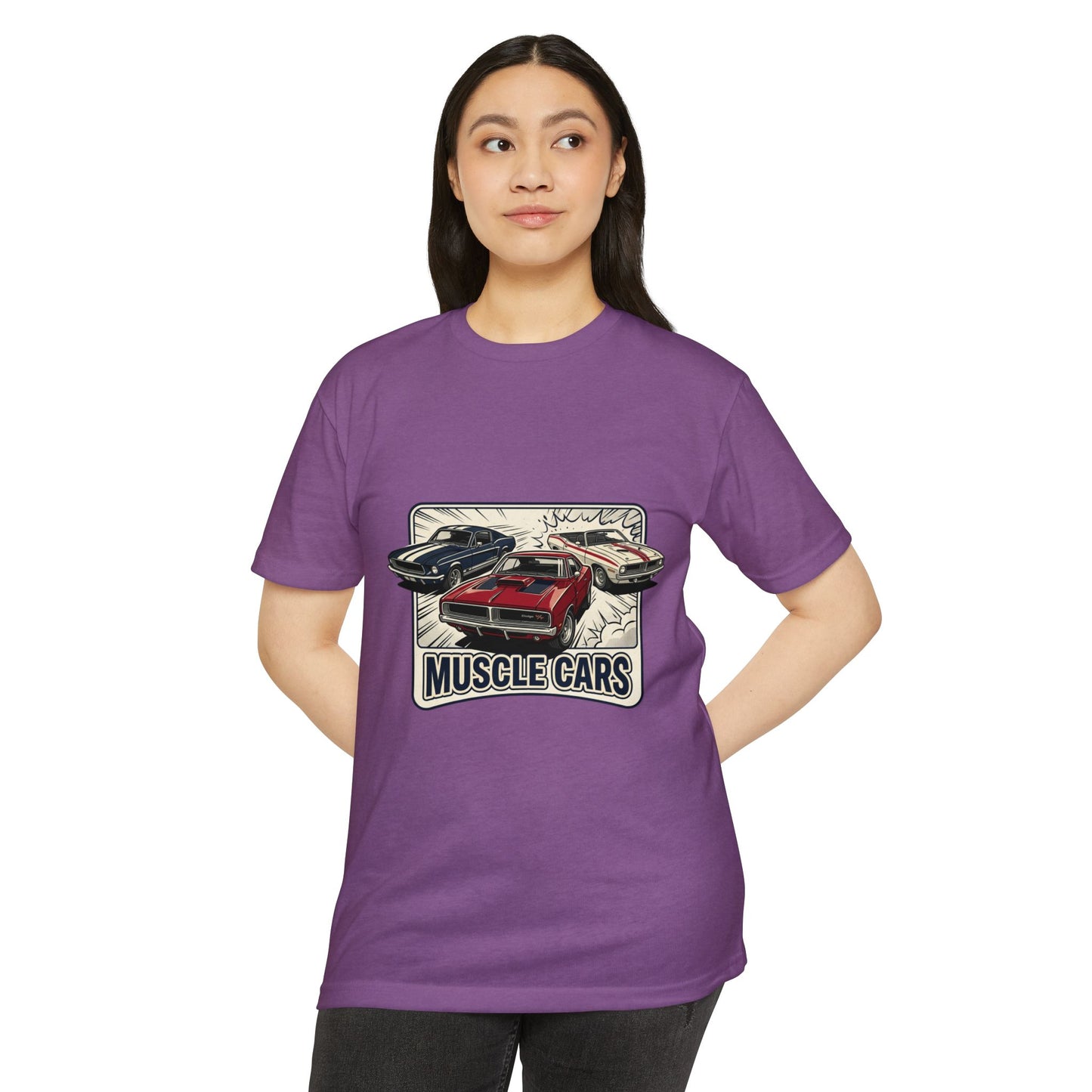 Retro Muscle Cars Graphic T-Shirt — Vintage Hot Rod Design