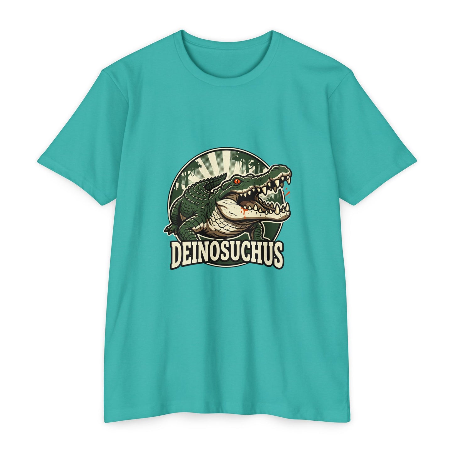 Deinosuchus Alligator Retro Fossil Graphic T-Shirt