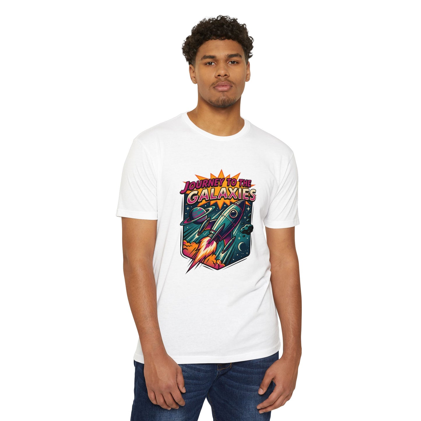 Journey to the Galaxies T-Shirt — Retro Rocket Space Tee