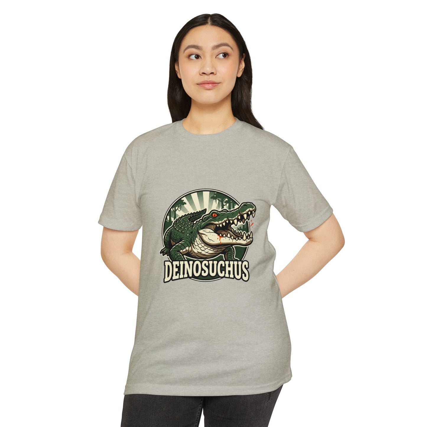 Deinosuchus Alligator Retro Fossil Graphic T-Shirt