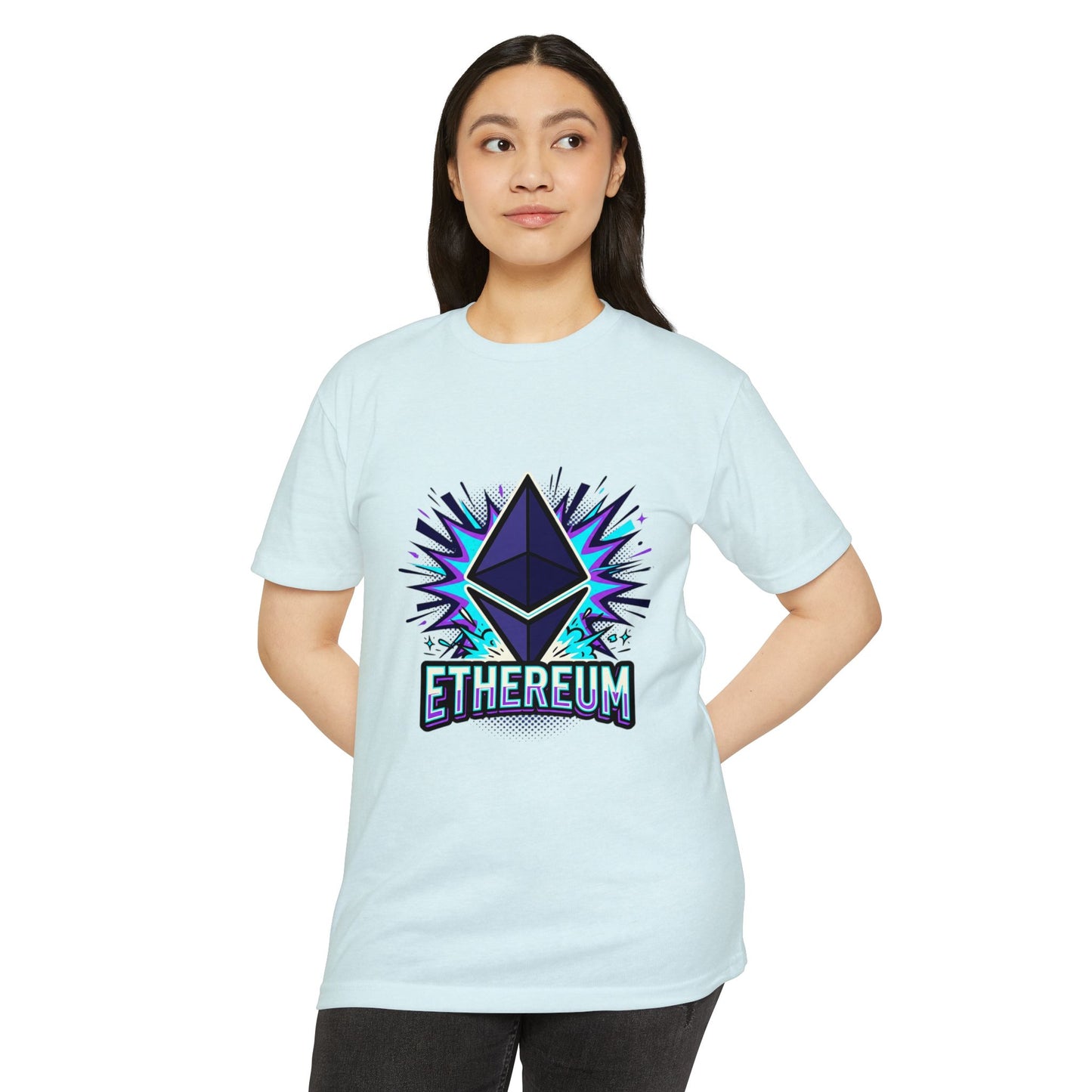 Ethereum Crypto Logo T-Shirt — Retro Neon Blockchain Tee