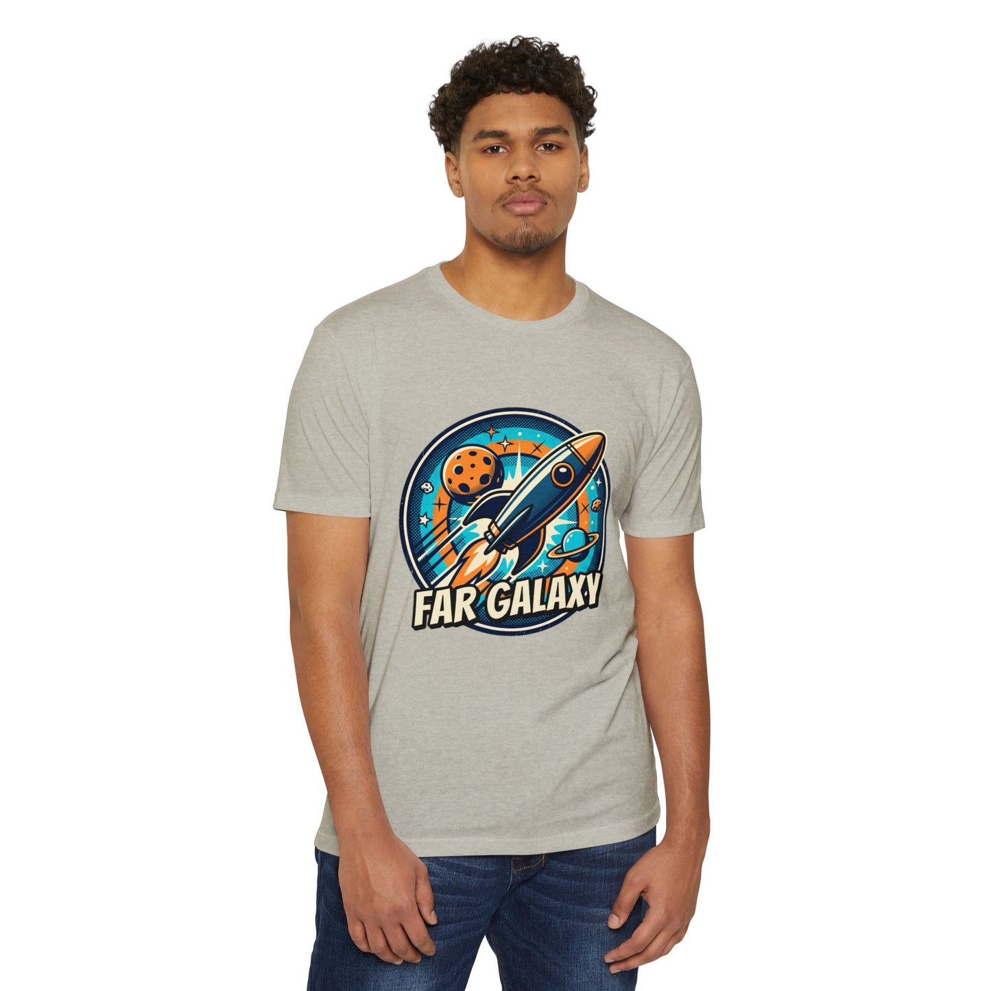 Retro Far Galaxy Rocket T-Shirt — Vintage Space Graphic Tee