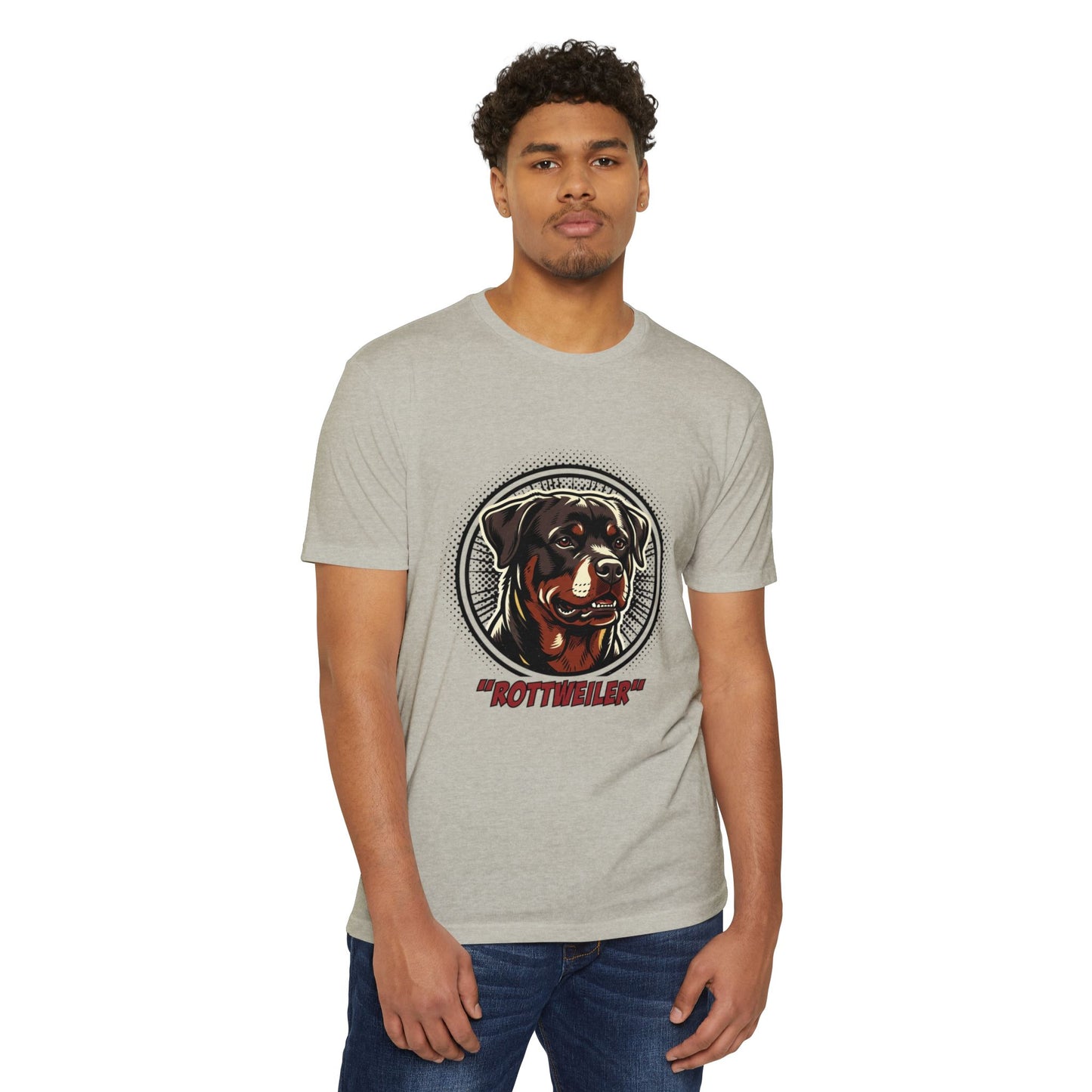 Rottweiler Vintage Portrait T-Shirt — Retro Dog Graphic Tee