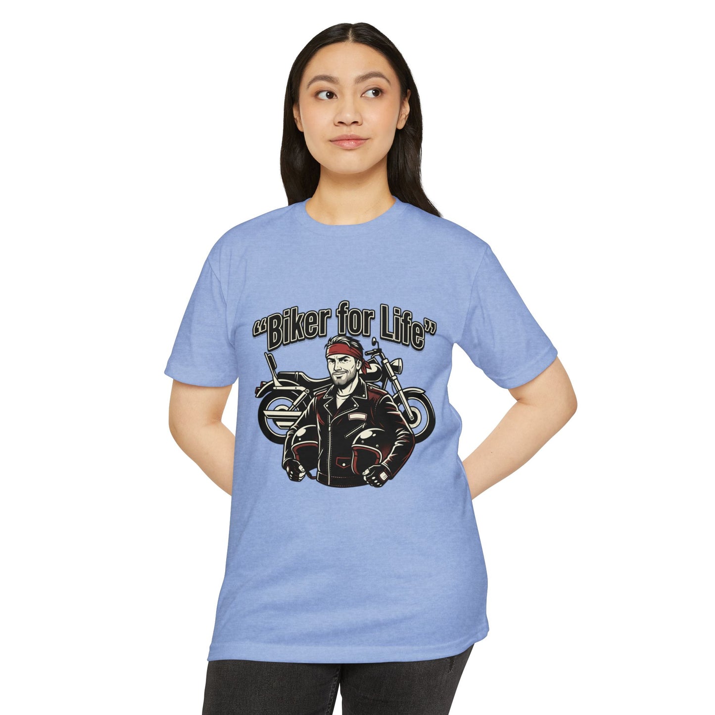 Biker For Life Vintage Motorcycle T-Shirt
