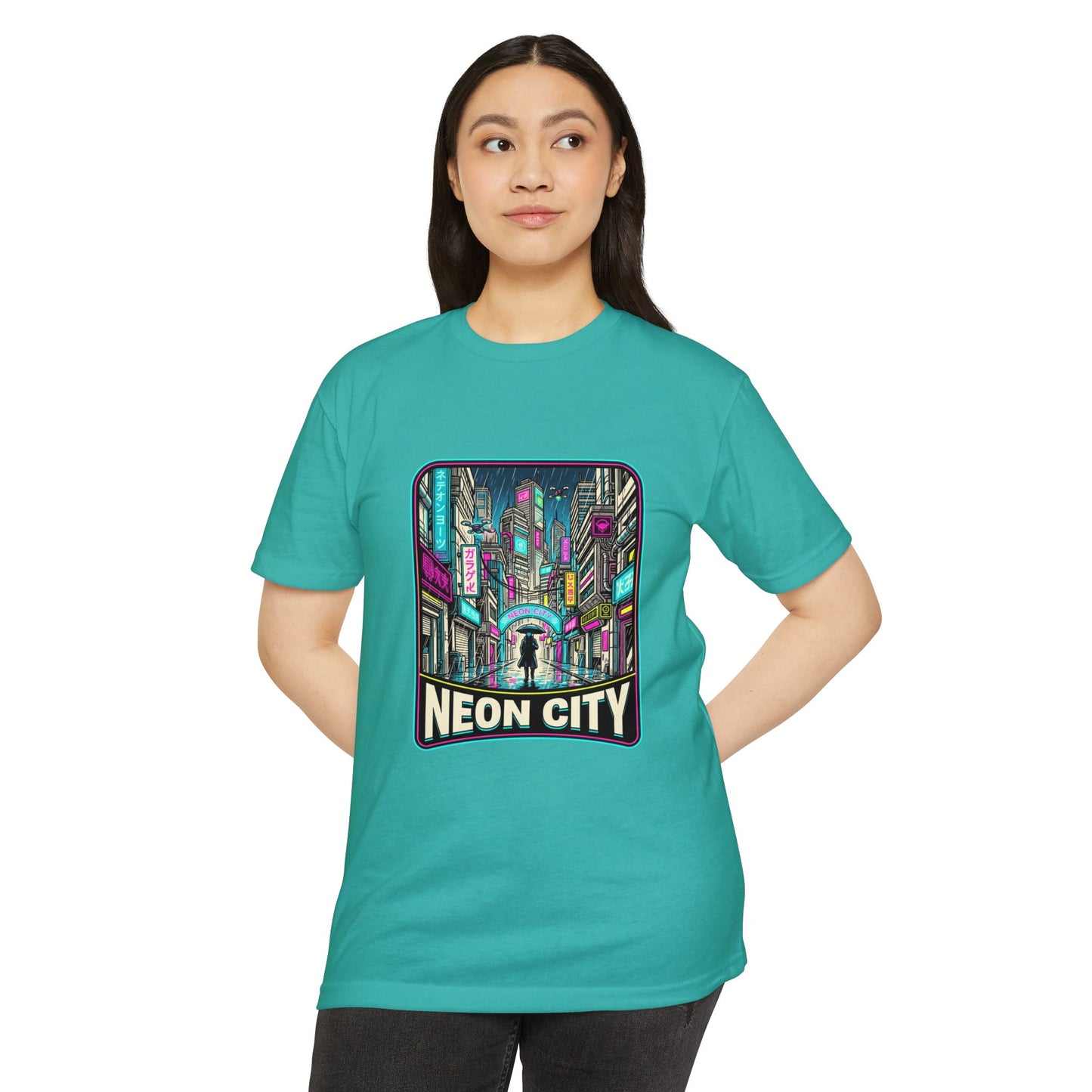Neon City Retro Cyberpunk T-Shirt — Retro Cyberpunk Streetwear Tee