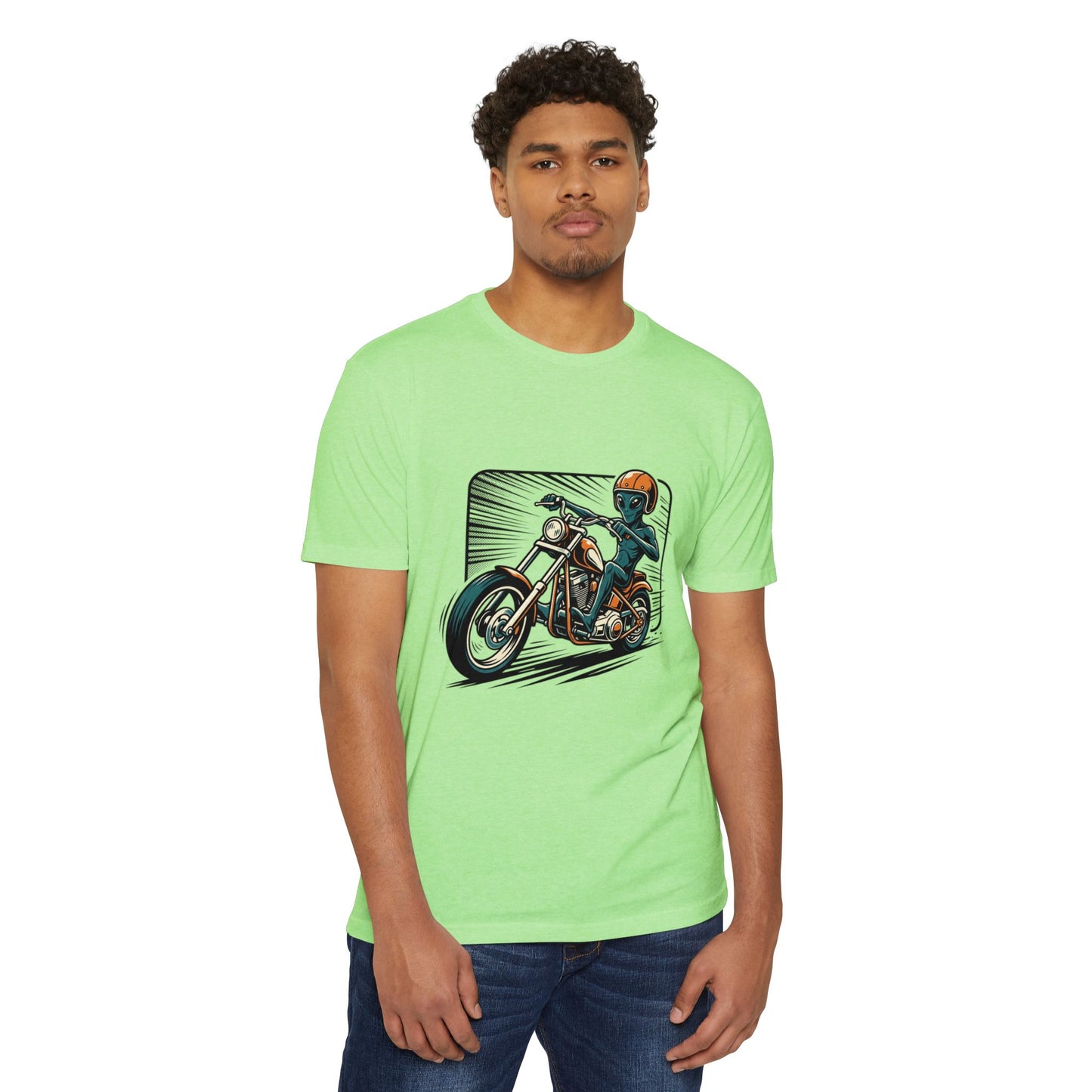 Motorcycle Rider Graphic T-Shirt — Retro Biker Design