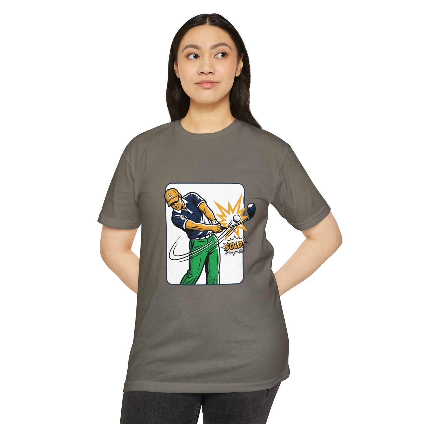 Solid Golfer Illustration Golf Swing T-Shirt