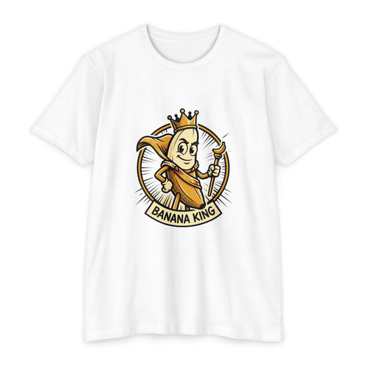 Banana King Retro Graphic T-Shirt — Vintage Fruit Mascot Tee