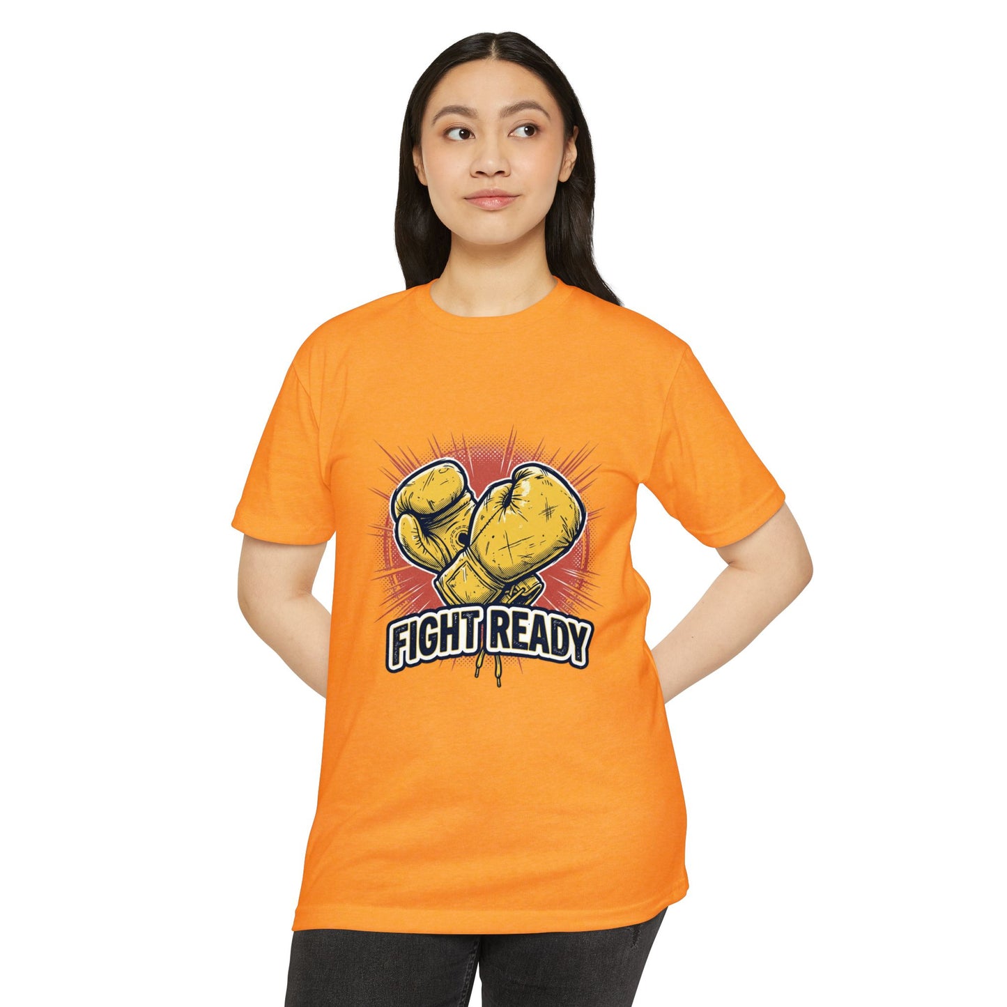 Fight Ready Boxing T-Shirt — Vintage Yellow Gloves Graphic Tee