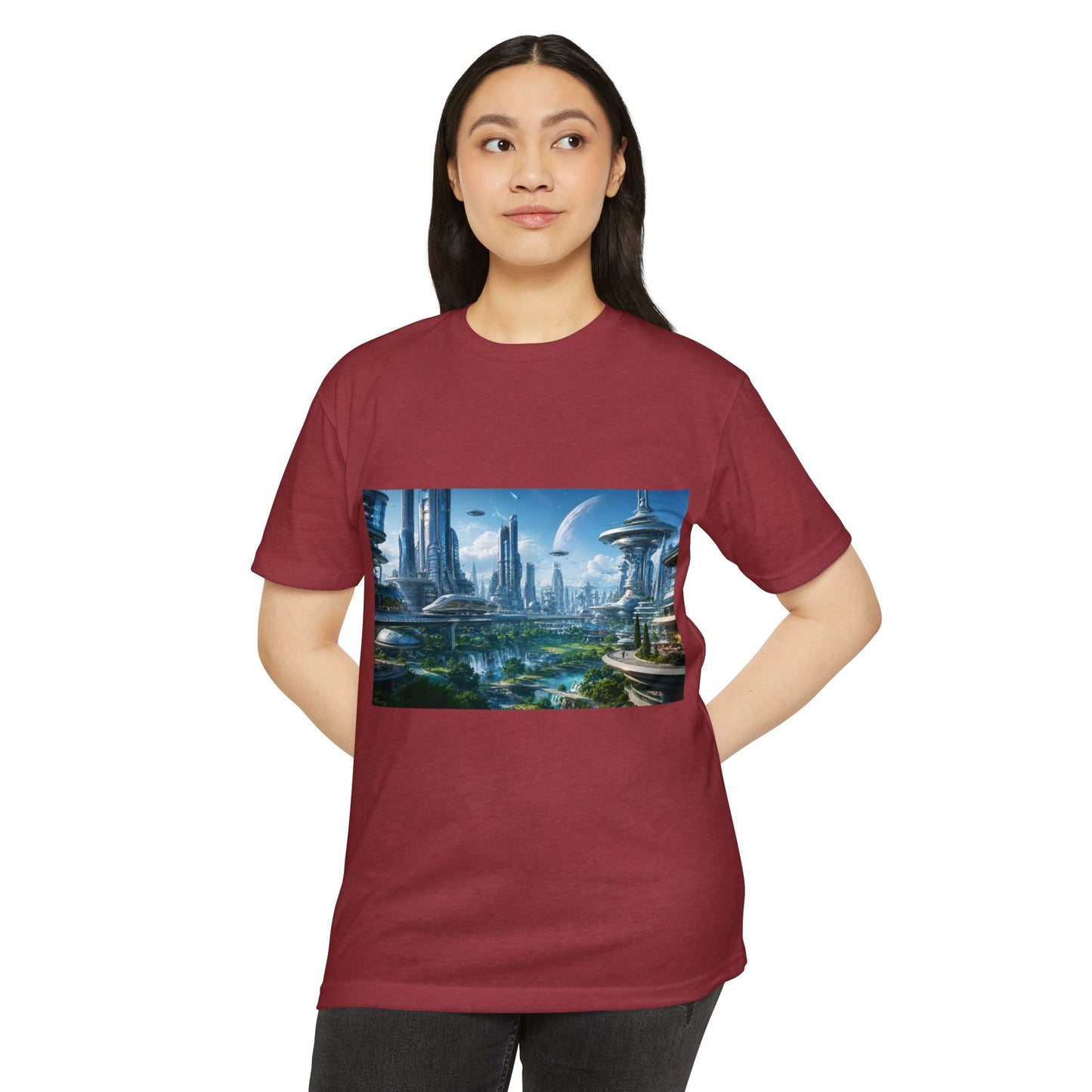 Futuristic Cityscape Sci‑Fi Skyline T-Shirt