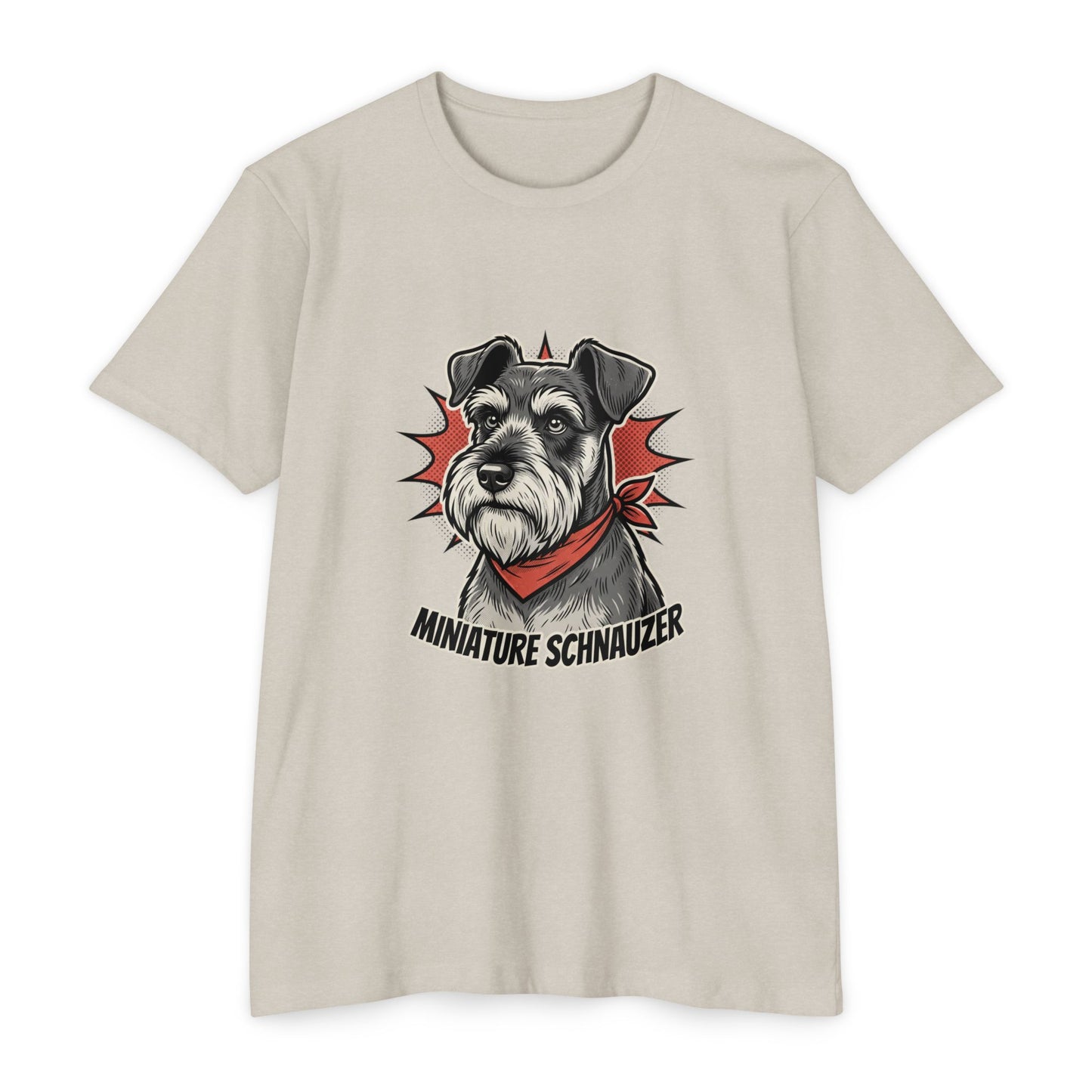 Miniature Schnauzer Portrait Retro Bandana T-Shirt