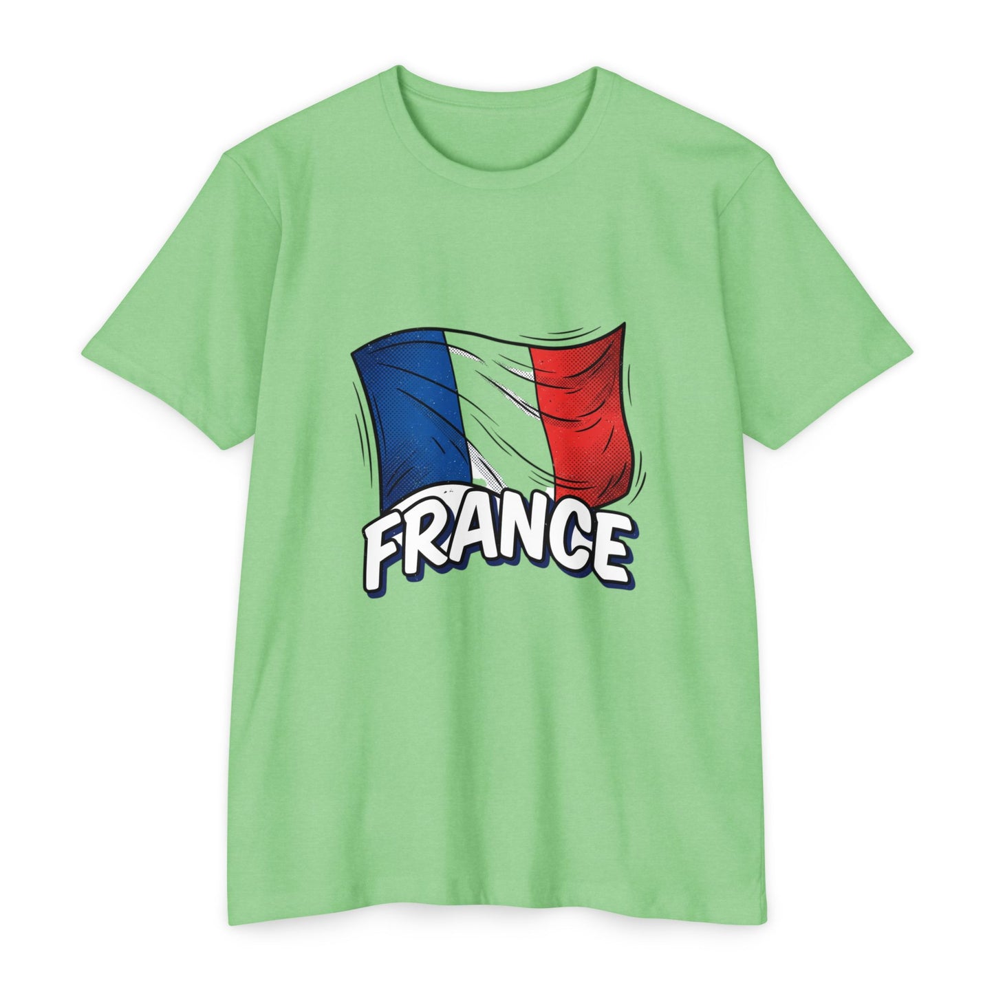 France Flag Retro Waving Tricolor T-Shirt