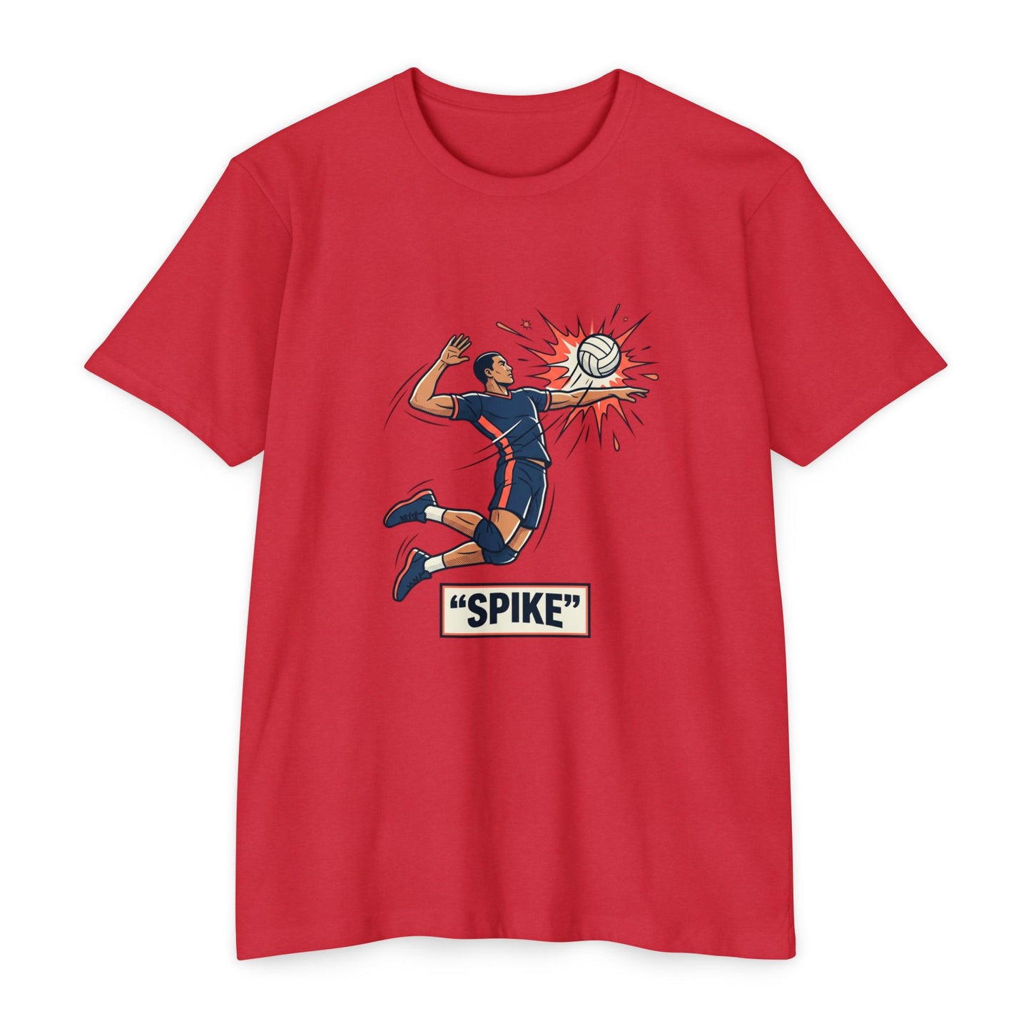 Volleyball Spike Graphic T-Shirt — Retro Player Illustration Tee